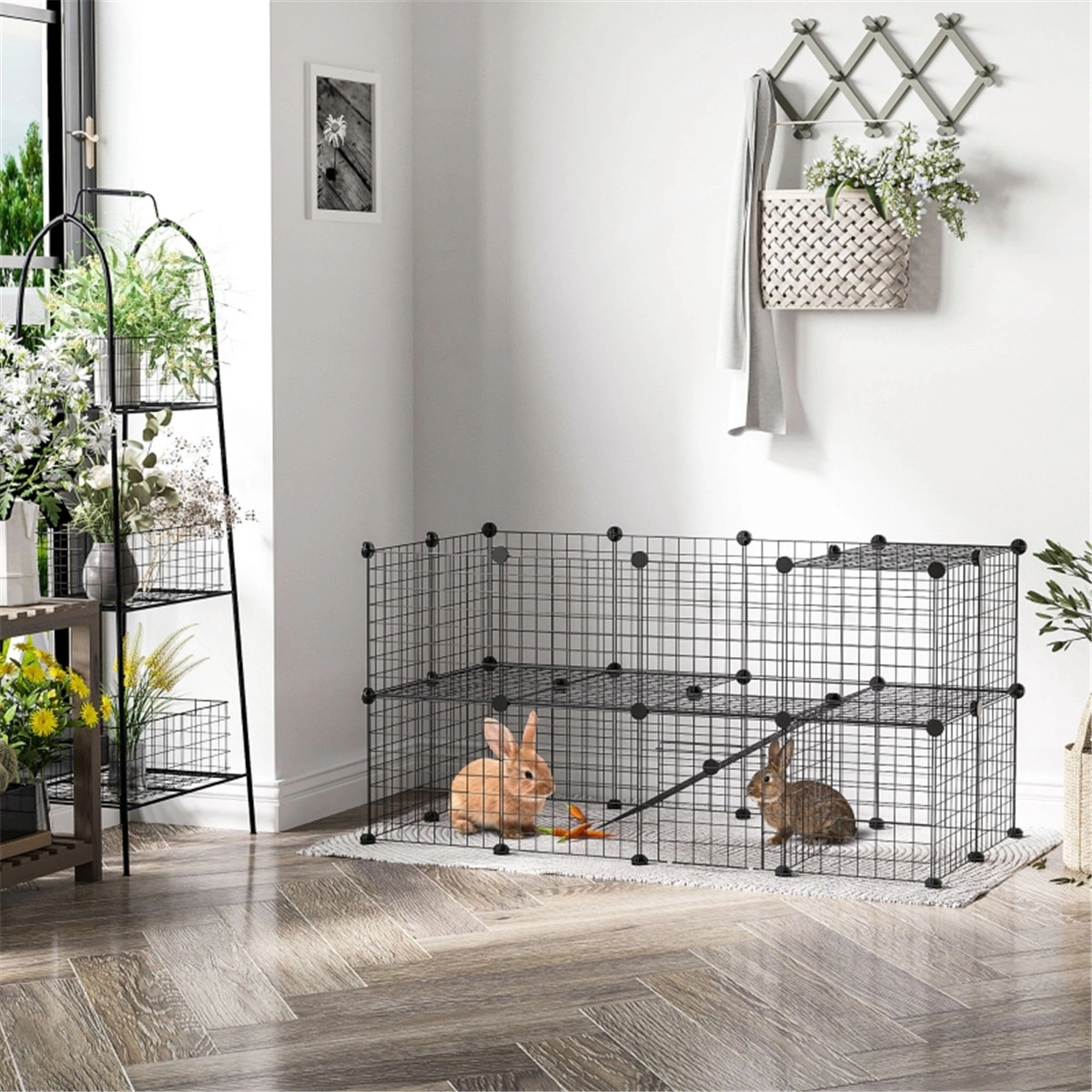 Small Animal Cage for Hamsters Guinea Pigs Rabbits - Indoor Outdoor Pet Enclosure