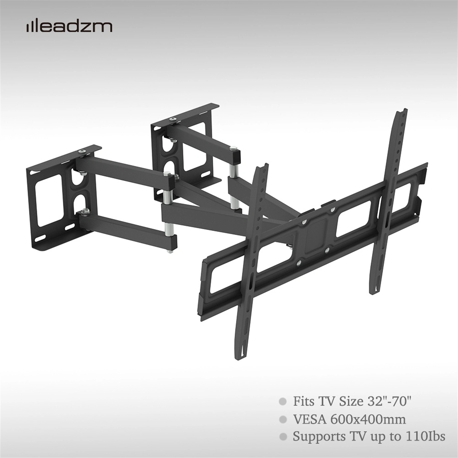 TMSS-104 Full Motion TV Wall Mount 32"-70", Articulating Bracket 50Kg Max VESA 600x400 view 2