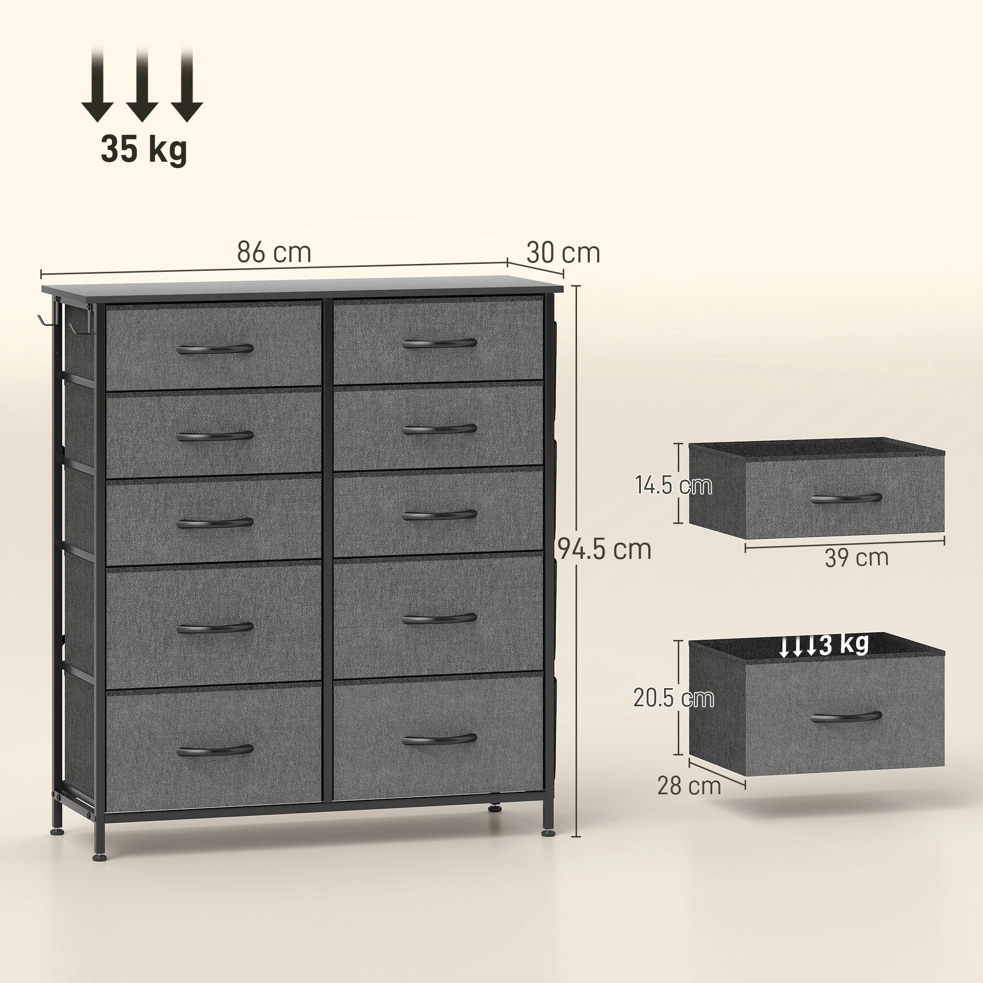 Lift-Top Bamboo Storage Bench 32x16x26 inch 3-Drawer Natural Color Entryway Organizer Model BMT-150 Qty 1 view 2