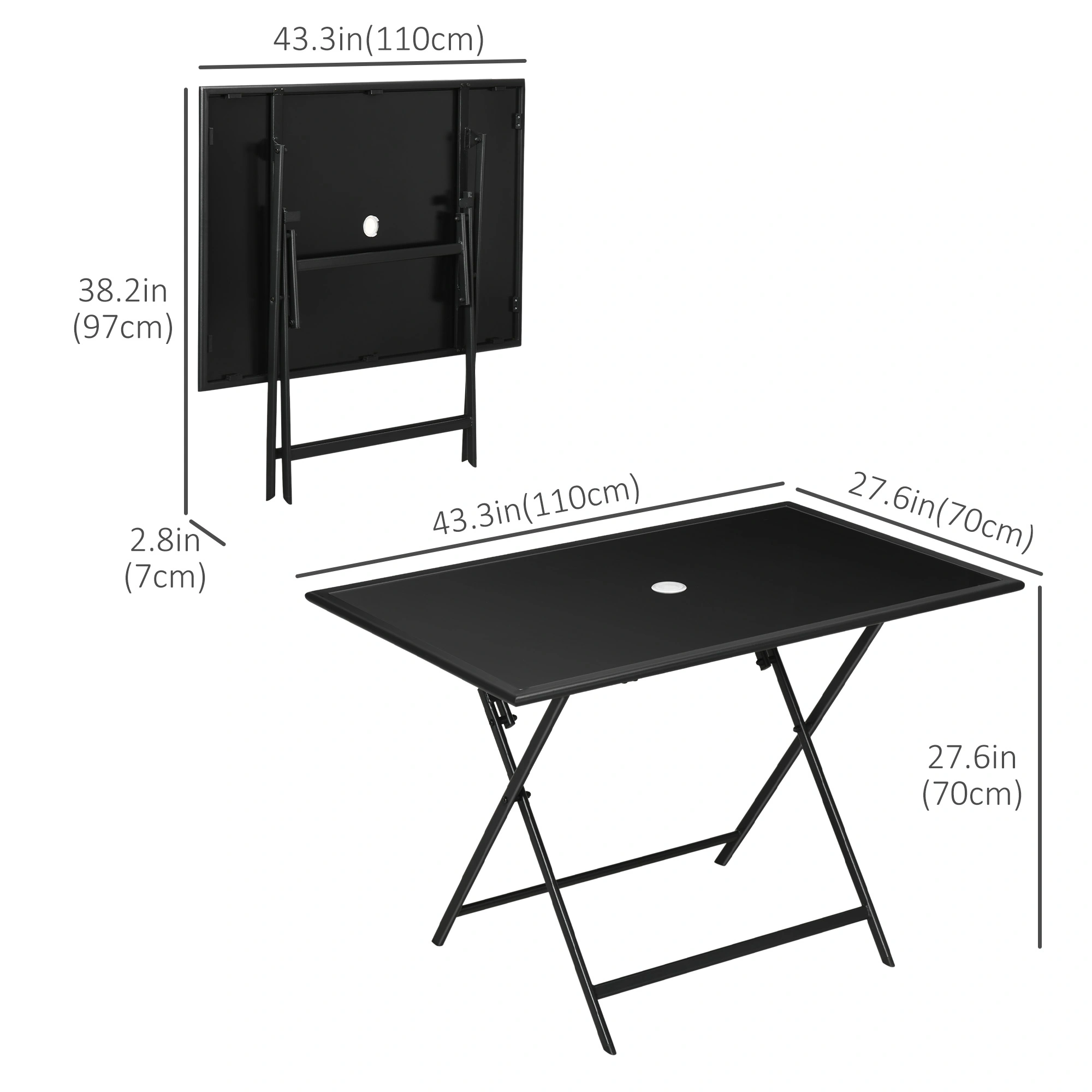 Portable Folding Camping Table with Sink - Compact Outdoor Dining Table with Water Basin for Picnic Travel Hiking view 2