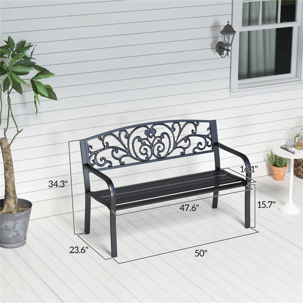 Versatile Outdoor Garden Bench - Sturdy Construction for Patio, Garden Use - Comfortable Chair for Yard, Deck, and Porch
