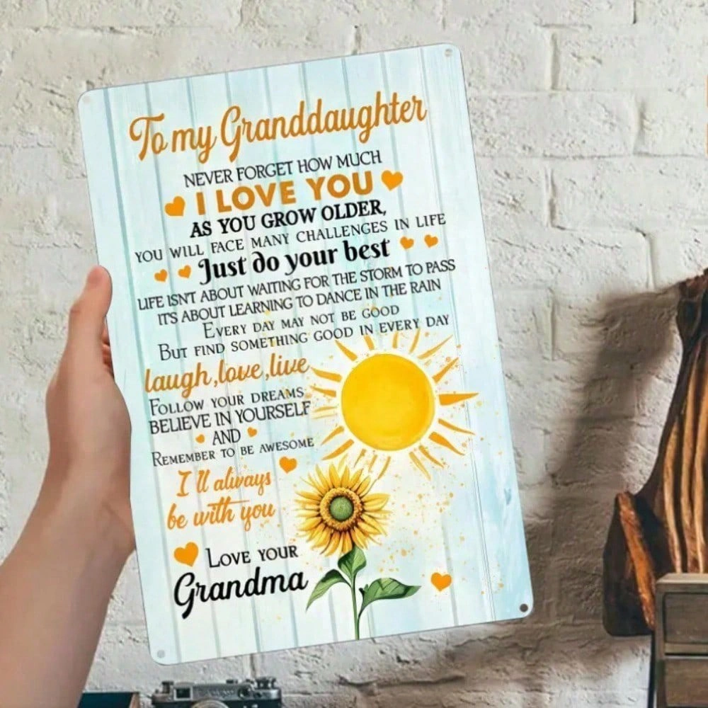 Sunflower Aluminum Sign 8x12 Inch - Vintage Rustic Metal Wall Art Decor for Home Garden Party (20.3x30.5cm) - TikTok Temu Pick-up Available view 3