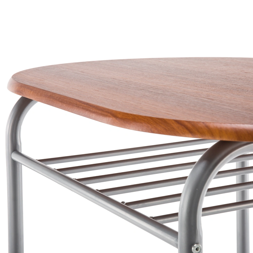 Brown Wood Grain PVC Breakfast Table (One Table and Two Chairs) view 20