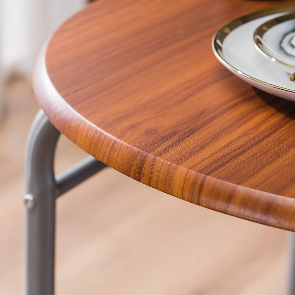 Brown Wood Grain PVC Breakfast Table (One Table and Two Chairs) view 26