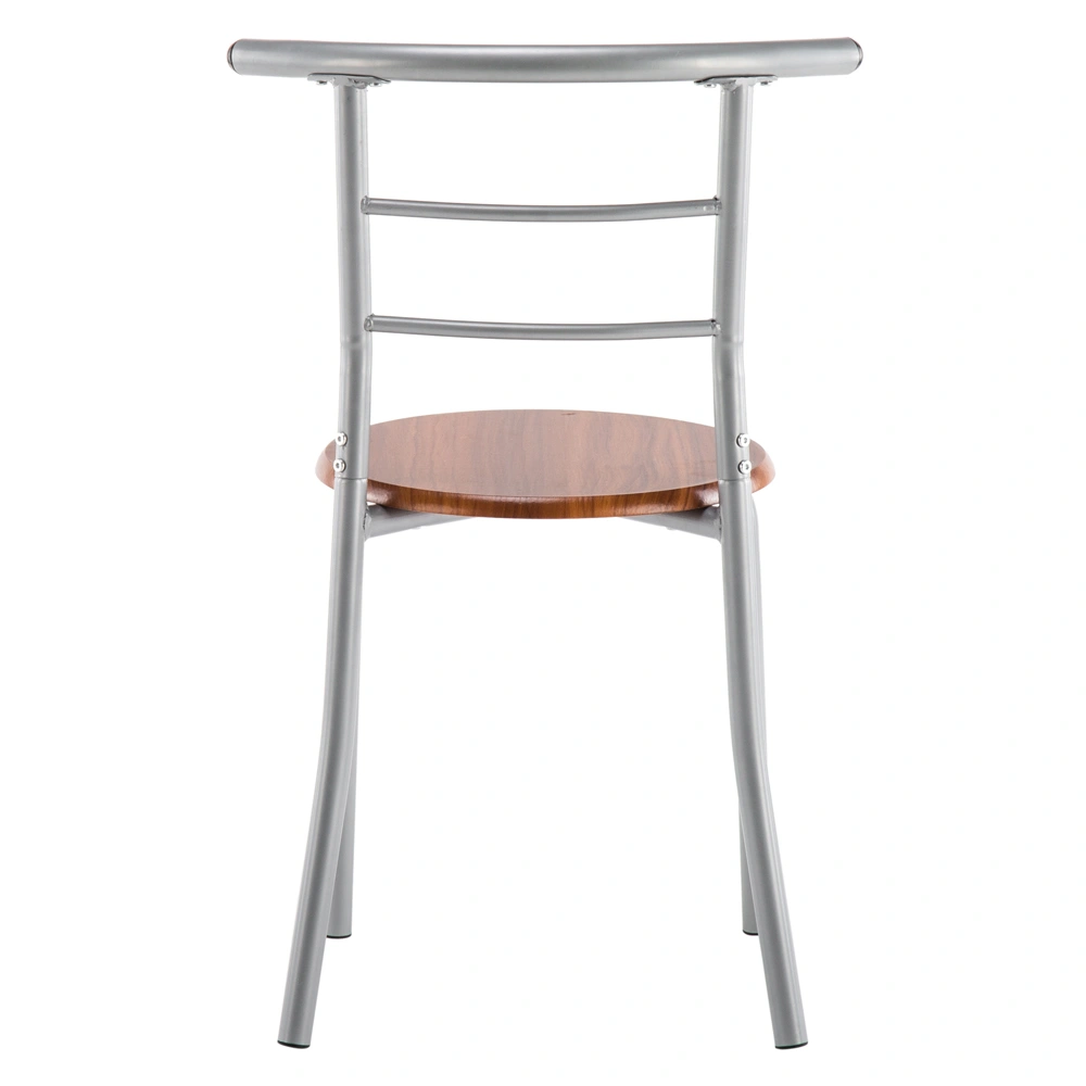 Brown Wood Grain PVC Breakfast Table (One Table and Two Chairs) view 8