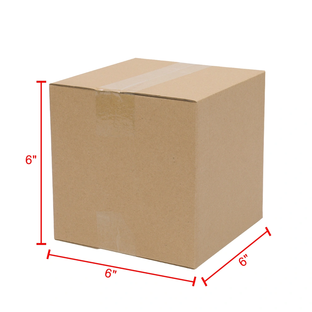 100 Corrugated Paper Boxes 6x6x6"(15.2*15.2*15.2cm)Yellow view 12