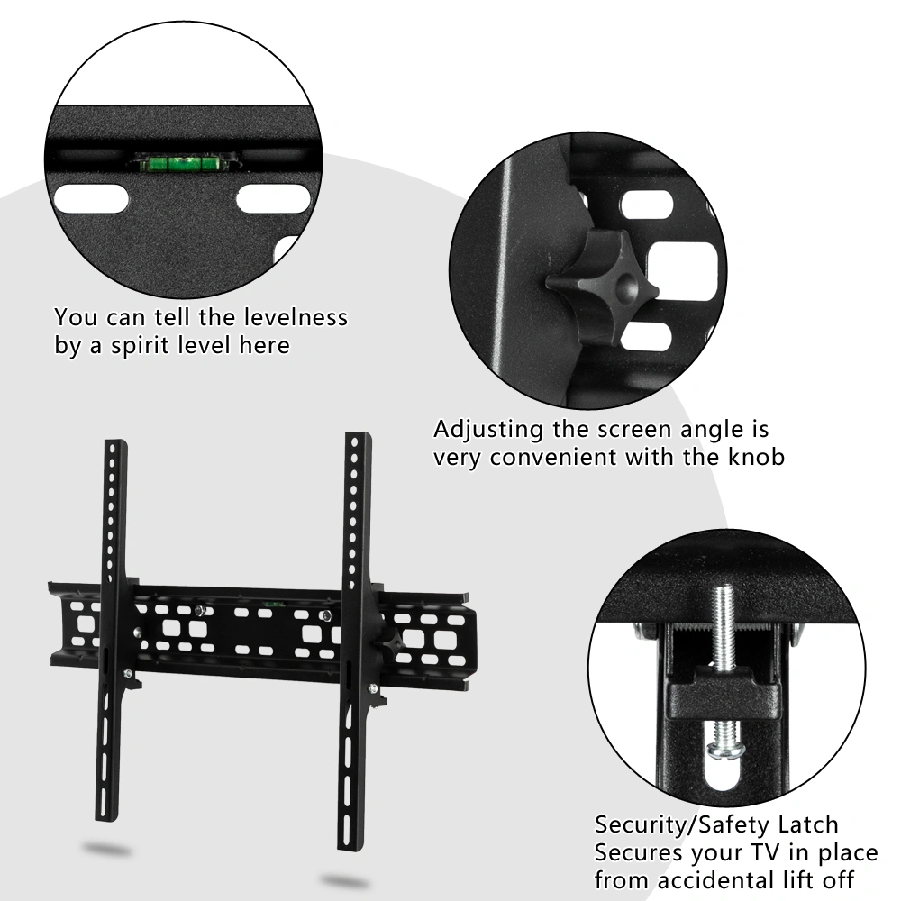 TMW003 32-70" Tilt TV Wall Mount Bracket VESA 400x600 -5°~20° w/Spirit Level view 21