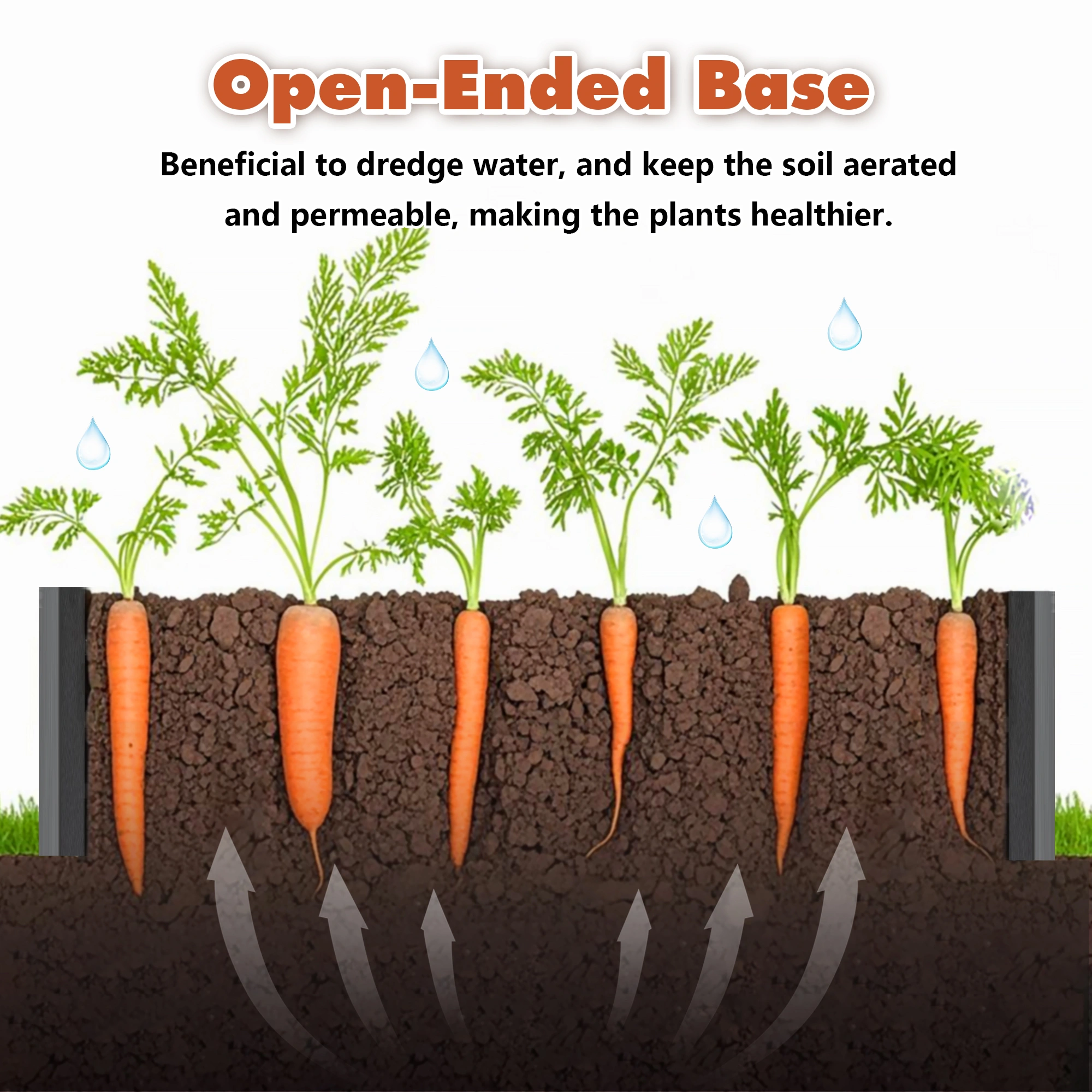 Galvanized Raised Garden Bed 8x4x2 ft, 481 Gal Metal Planter Kit for Vegetables Flowers Herbs, Deep Root Design Large Outdoor Garden Box view 4