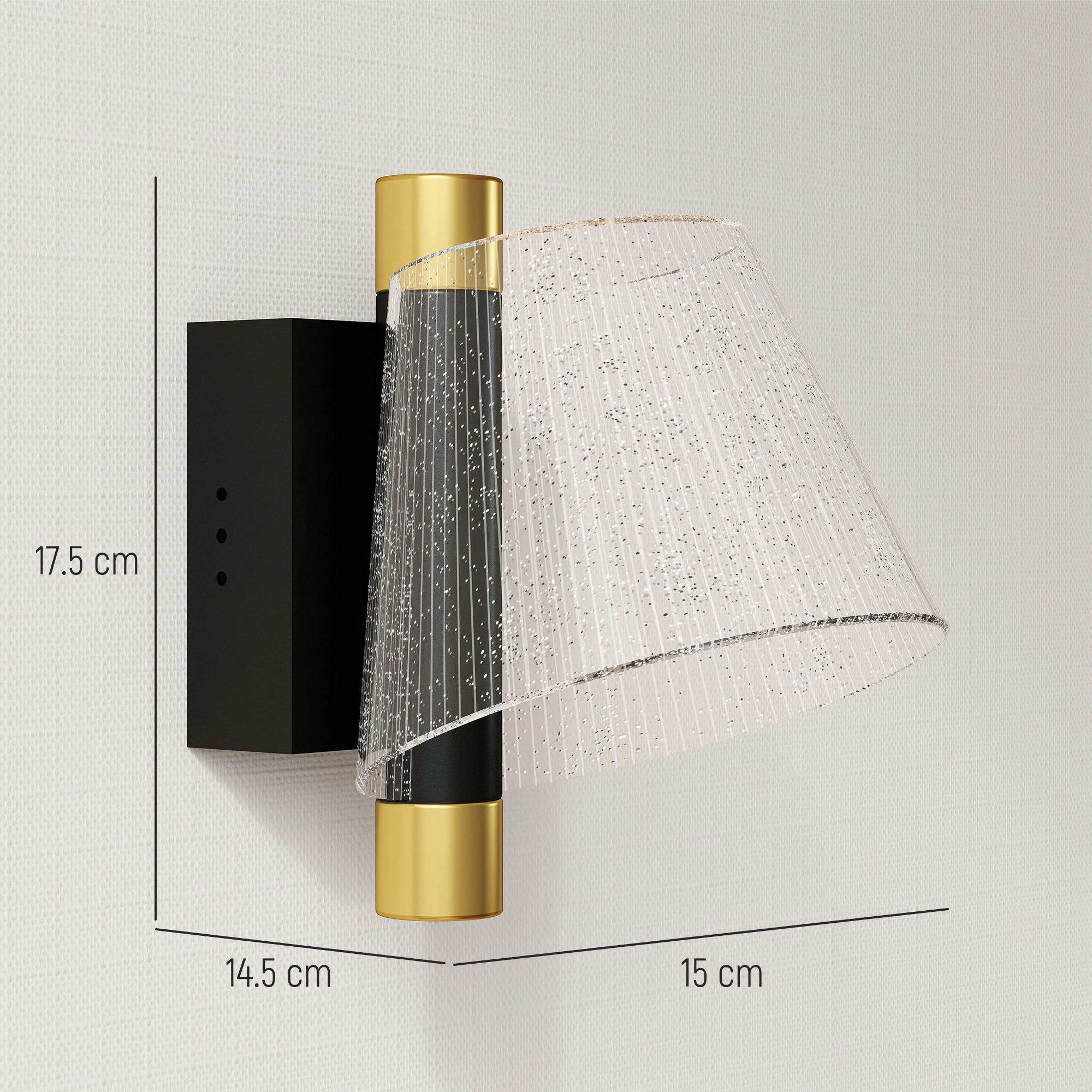 Modern LED Outdoor Wall Sconce, Waterproof IP65 Exterior Wall Light for House Garden Patio view 2