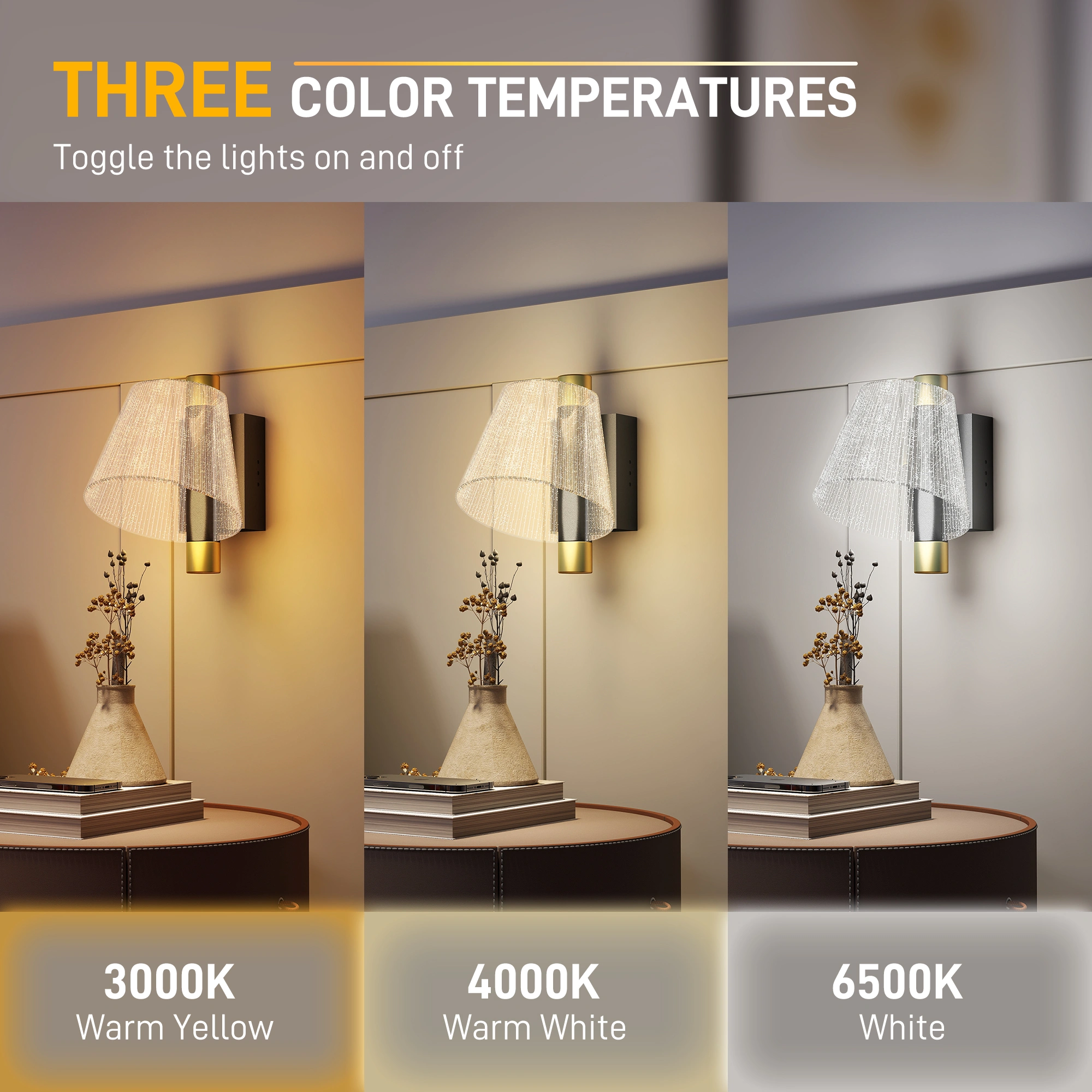 Modern LED Outdoor Wall Sconce, Waterproof IP65 Exterior Wall Light for House Garden Patio view 4