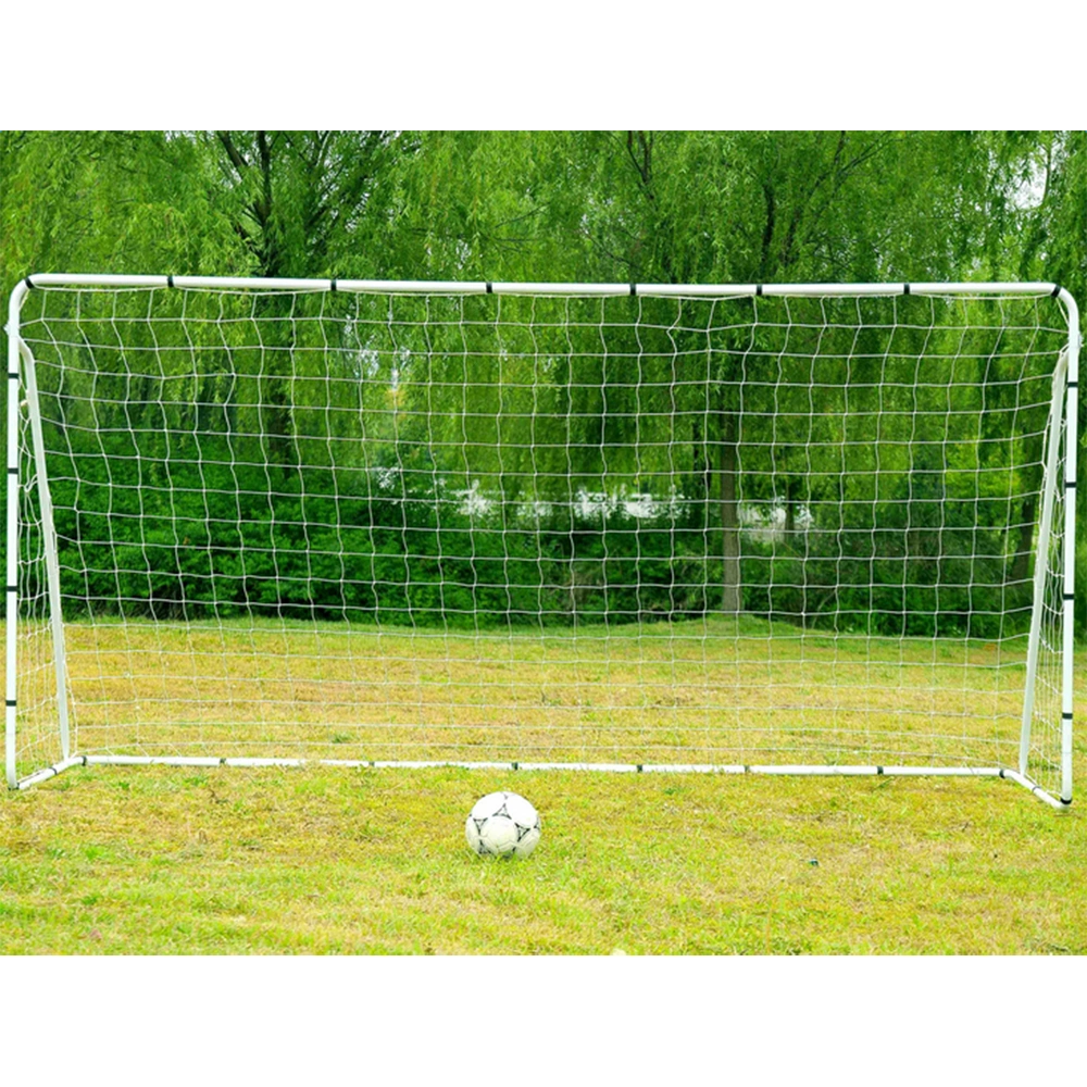 365x182x120CM Steel Tube Soccer Goal Training Set with Net - White
