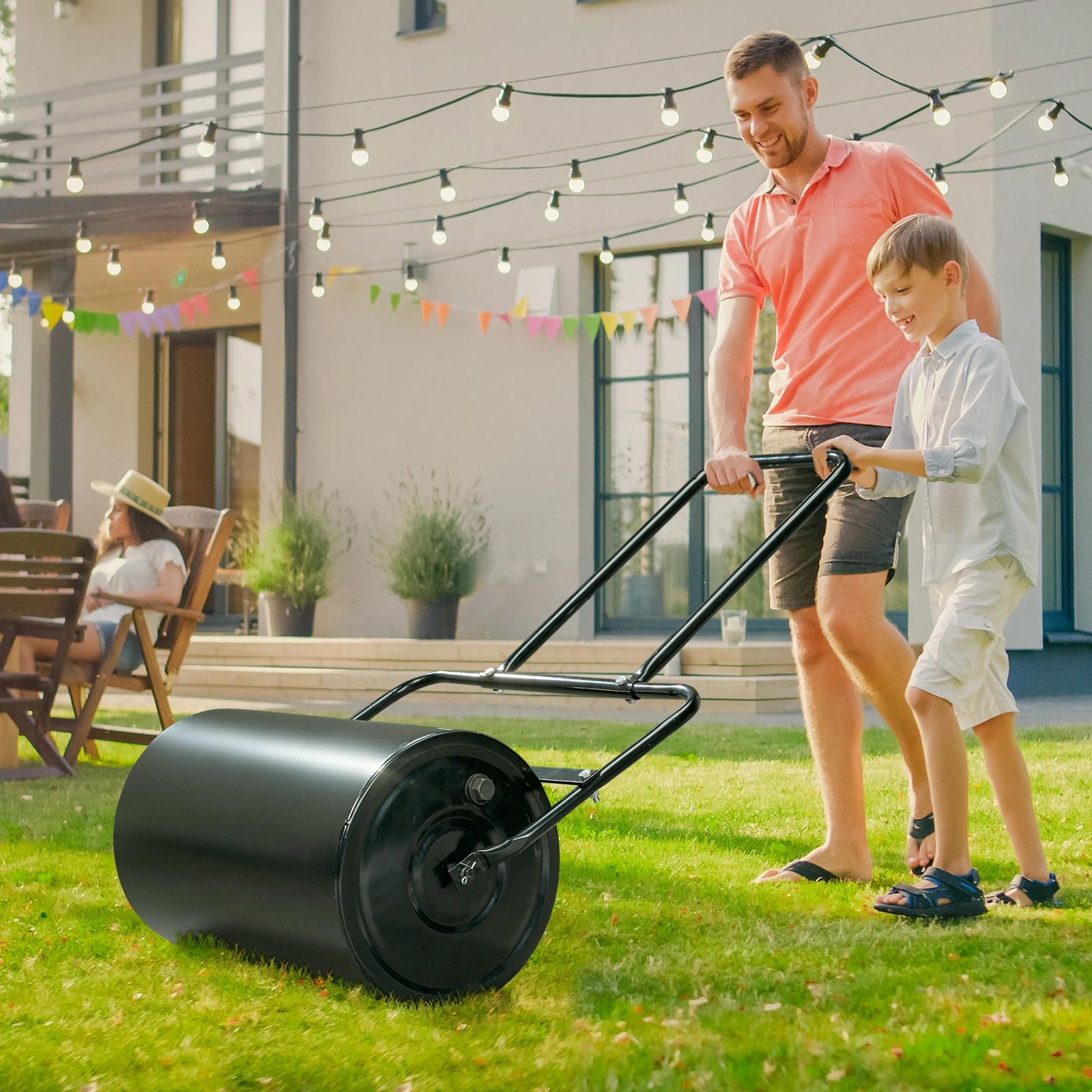 19.5in Lawn Roller Iron Cylindrical Black (same as 67823001) view 14
