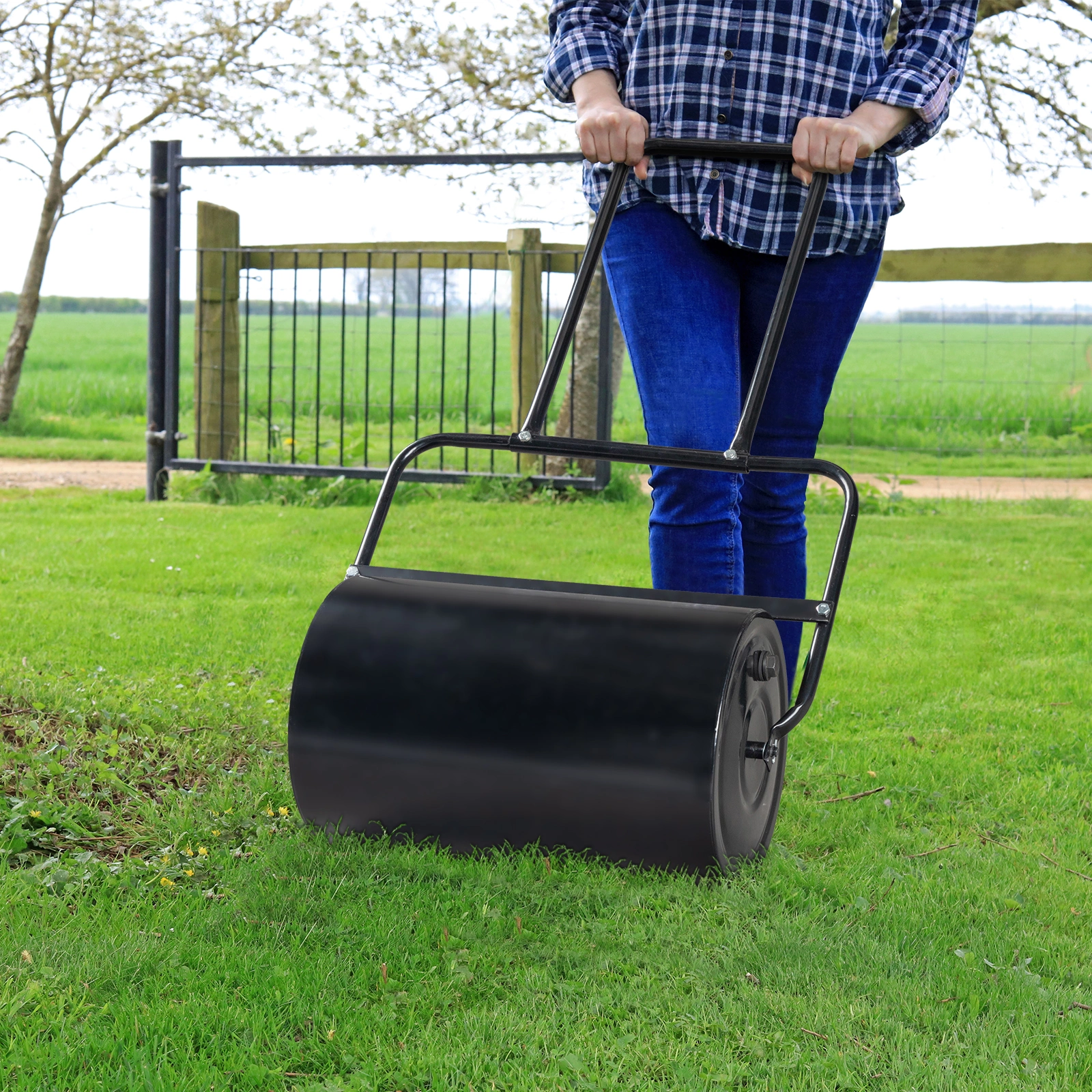 19.5in Lawn Roller Iron Cylindrical Black (same as 67823001) view 19
