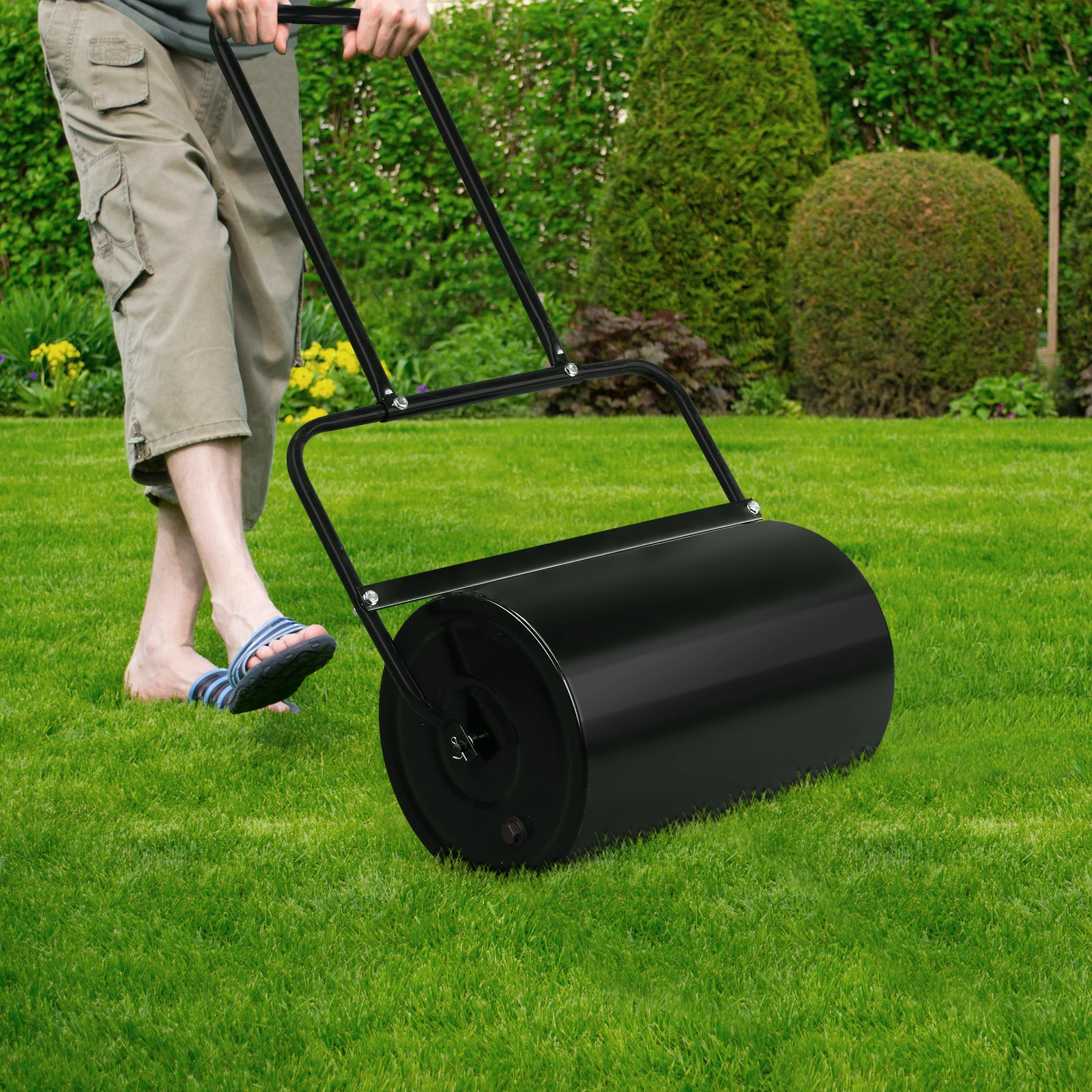 19.5in Lawn Roller Iron Cylindrical Black (same as 67823001) view 8