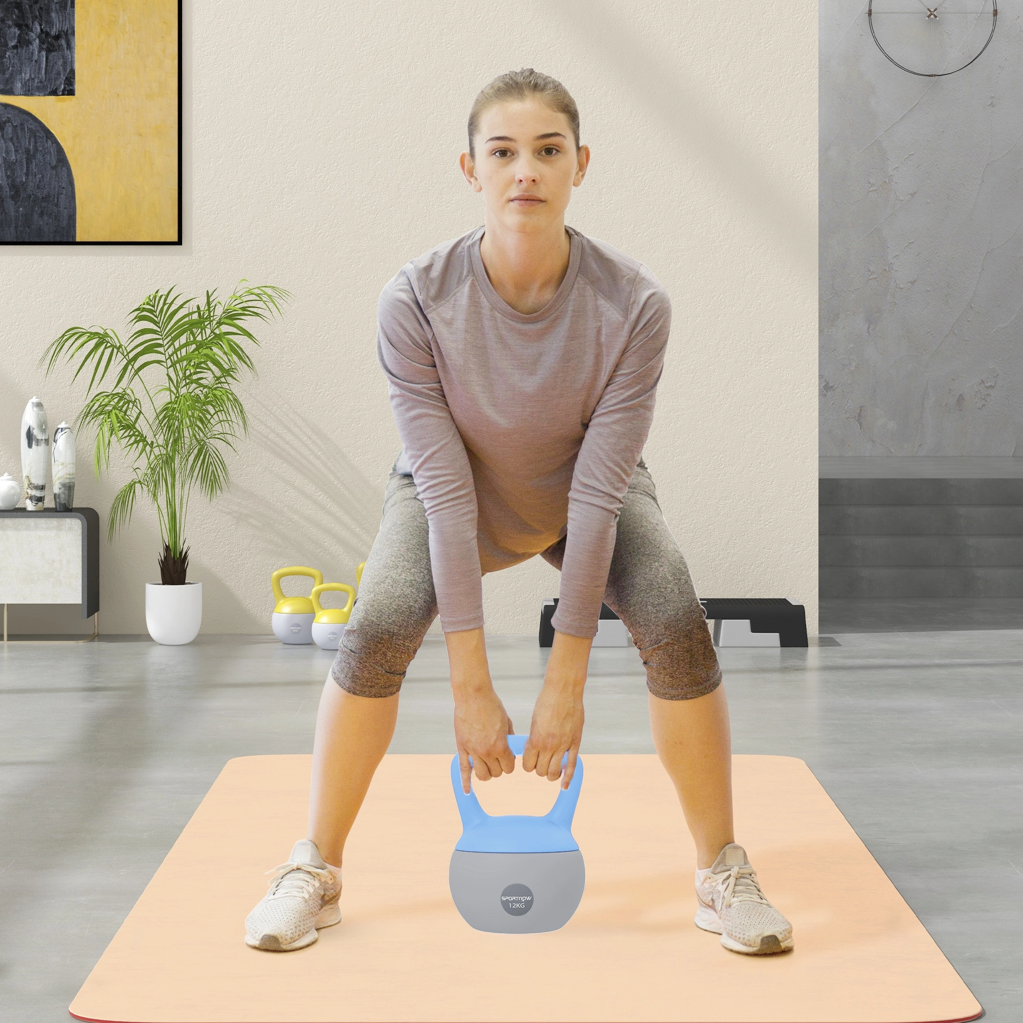 15LB Kettlebell Weights for Full Body Workout, Powder-Coated Cast Iron Single Kettlebell for Home Gym, Strength Training & Fitness Exercise view 4
