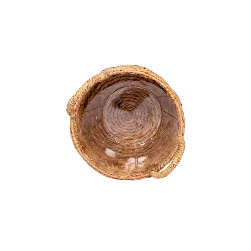 12" Round Bulrush Basket Planter view 2
