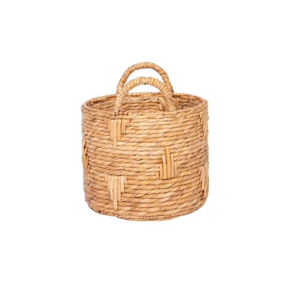 12" Round Bulrush Basket Planter view 3