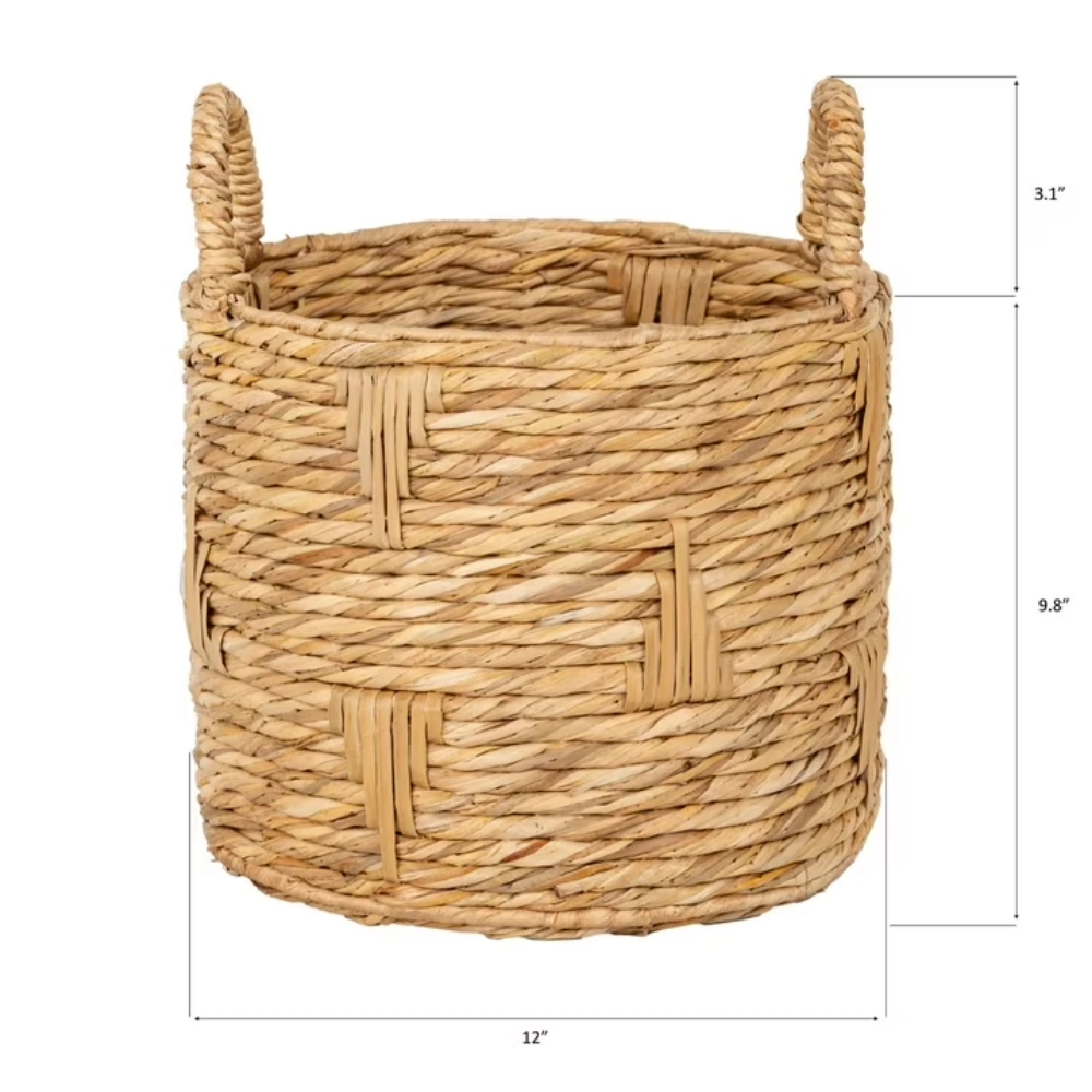 12" Round Bulrush Basket Planter view 5