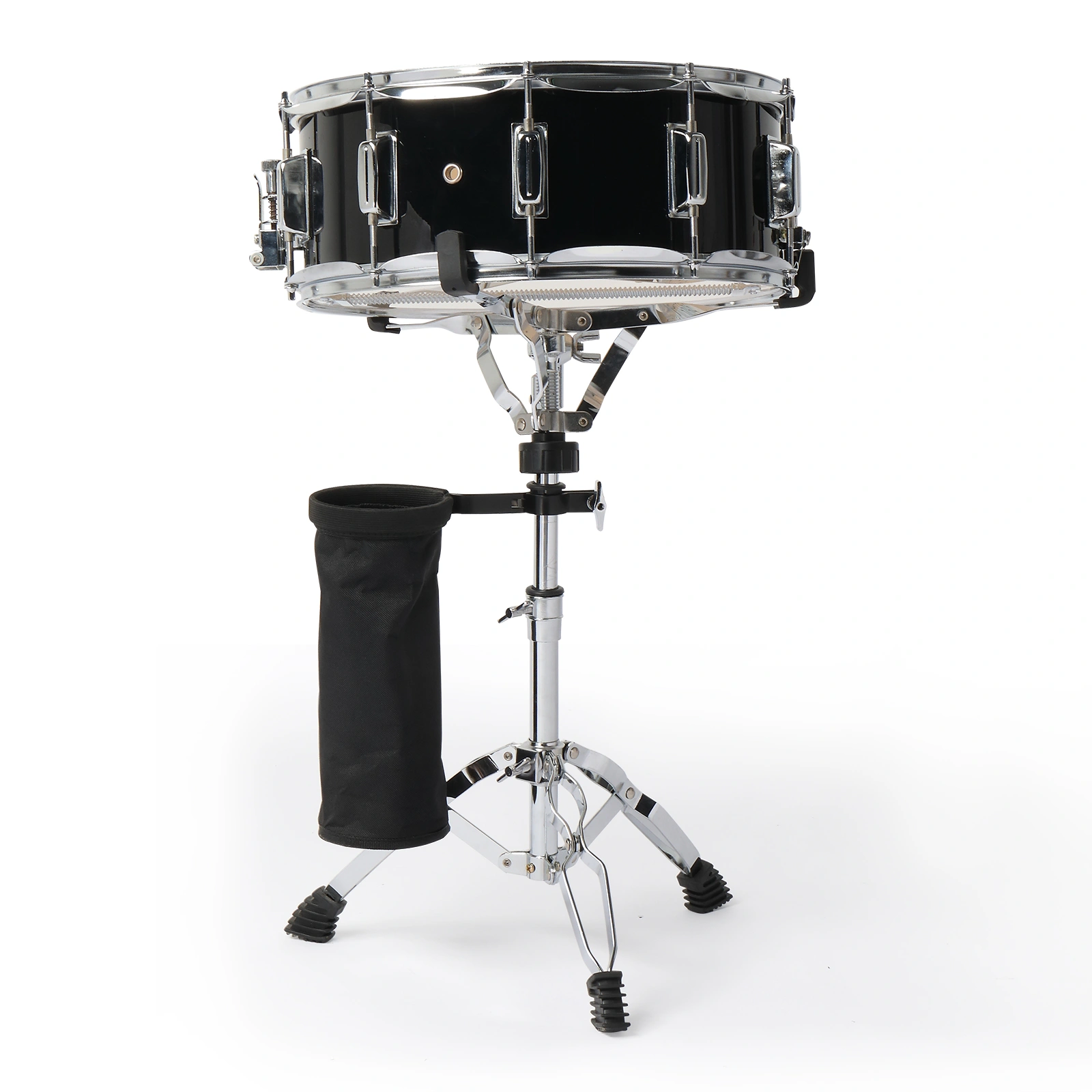 14 x 5.5in Snare Drum Set with Drumstick Holder, Snare Drum Bag, Strap, Mute Pad & Drum Stick for Beginner Student Black view 10