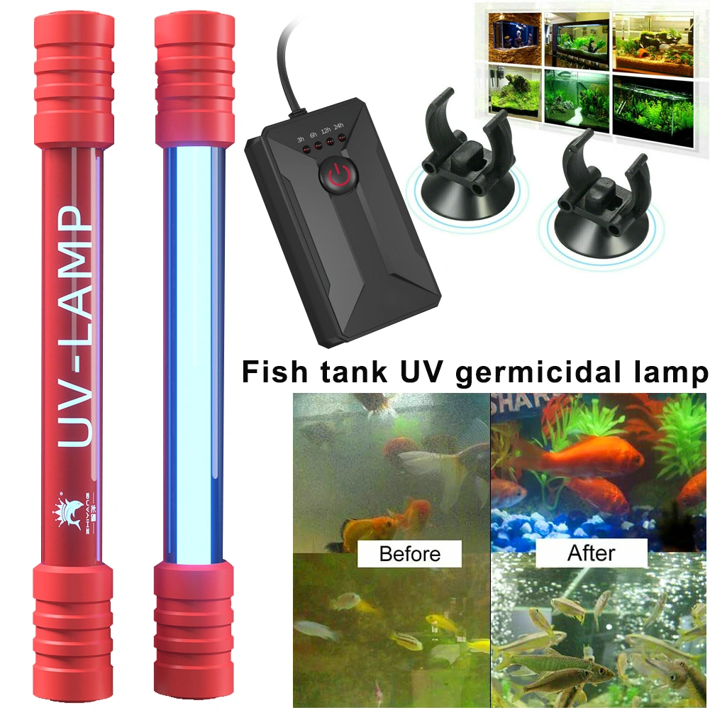 Aquarium Fish Tank Germicidal UV Light Sterilizer Pond Submersible Clean Lamp US(tk/temu self-pickup orders) view 21