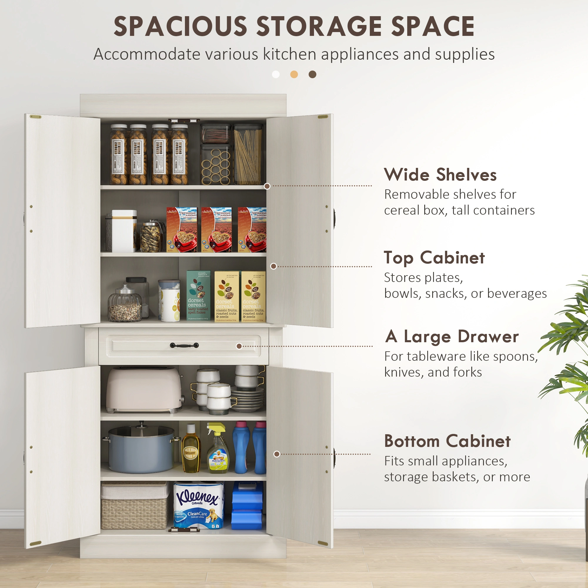 Kitchen Storage Cabinet(Not Supported non-defective remorse returns) view 4