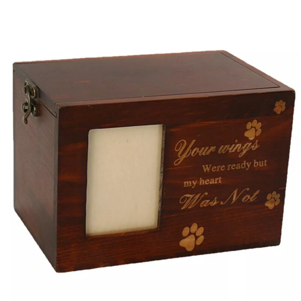 Pet Cremation Urn Wooden Ash Box for Dogs Memorial Memory Casket view 4