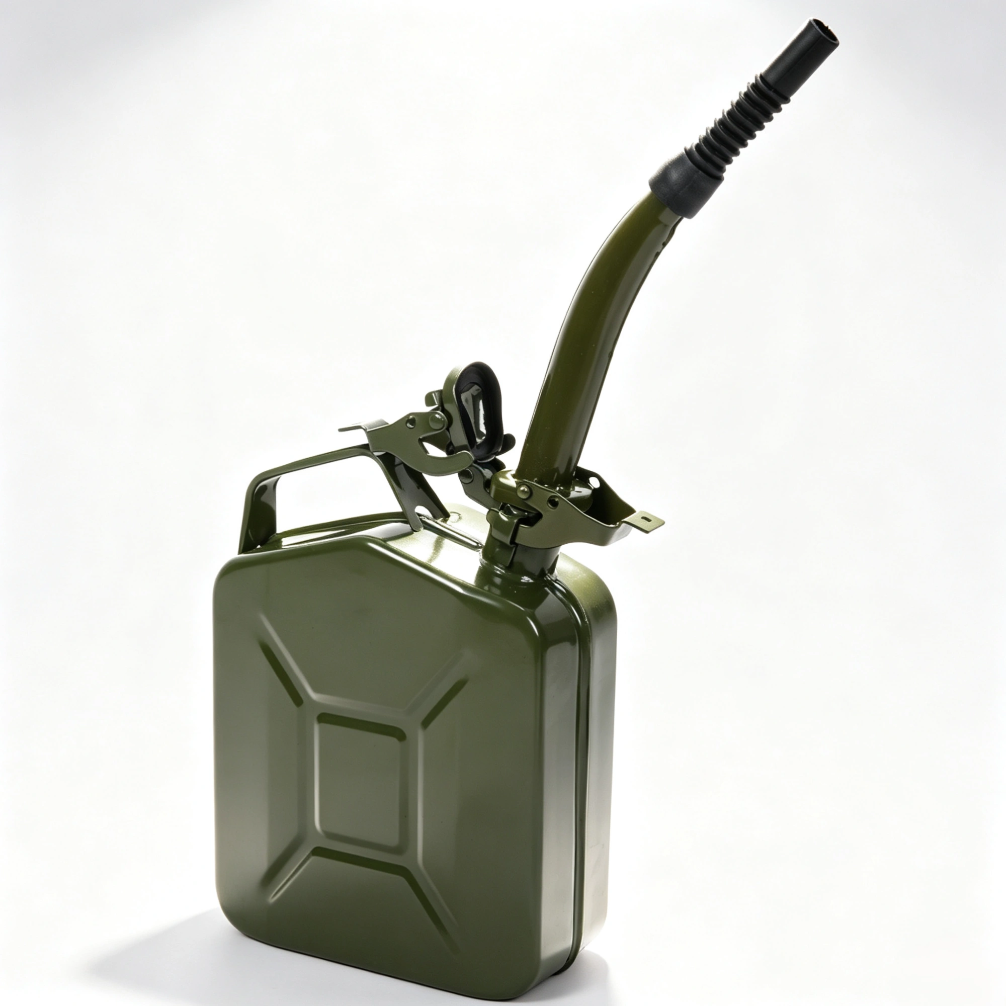 5L American Oil Barrel 0.6mm Steel, Army Green with Inverted Oil Pipe
