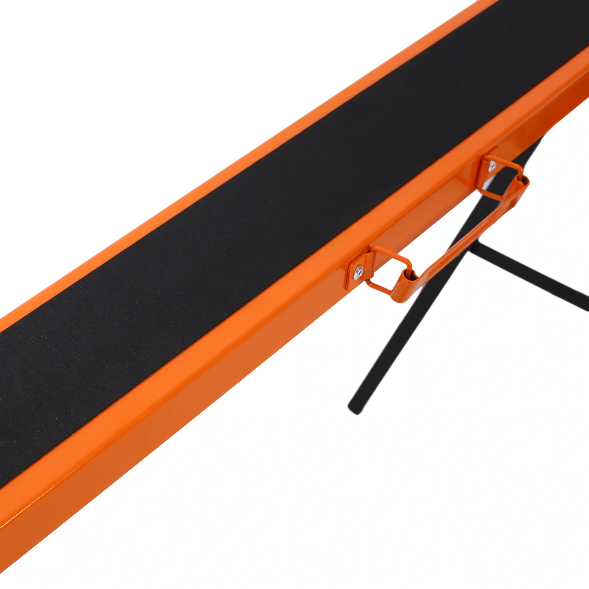 Saw Horses 2 Pack, Folding Portable Work Horse, Heavy Duty Steel with Fast Open Legs & Carry Handle, Orange/Black, Fully Assembled for Garage Workshop view 11