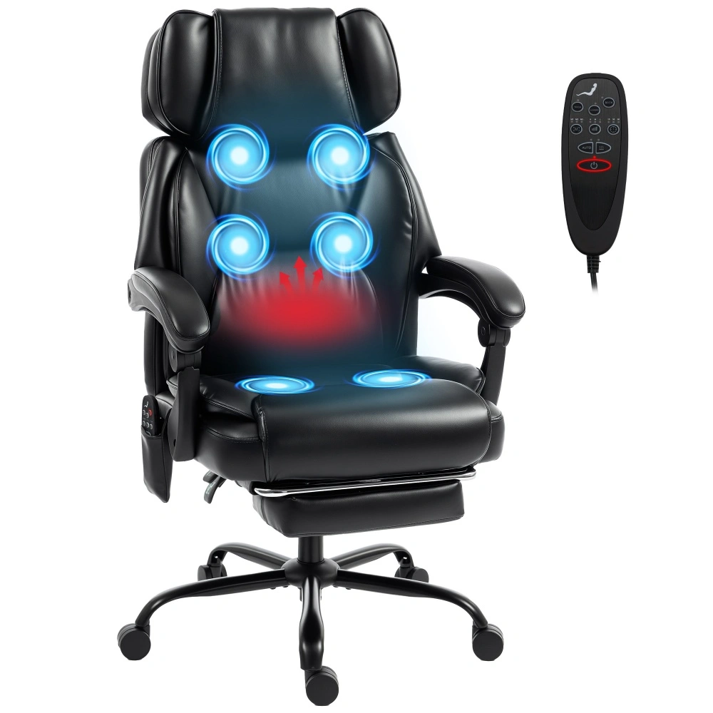 Massage Office Chair, Ergonomic Executive Swivel Chair with Lumbar Support, High Back Computer Desk Chair view 4