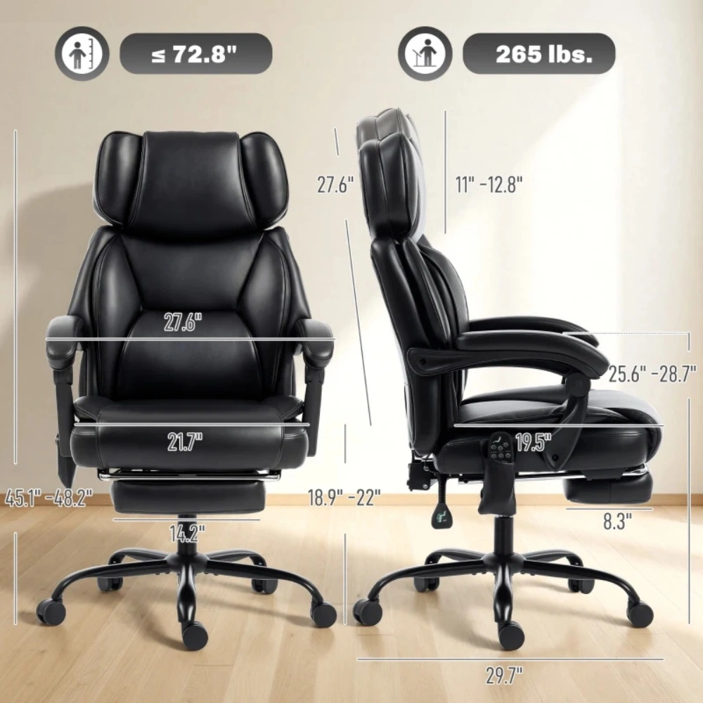 Massage Office Chair, Ergonomic Executive Swivel Chair with Lumbar Support, High Back Computer Desk Chair view 5