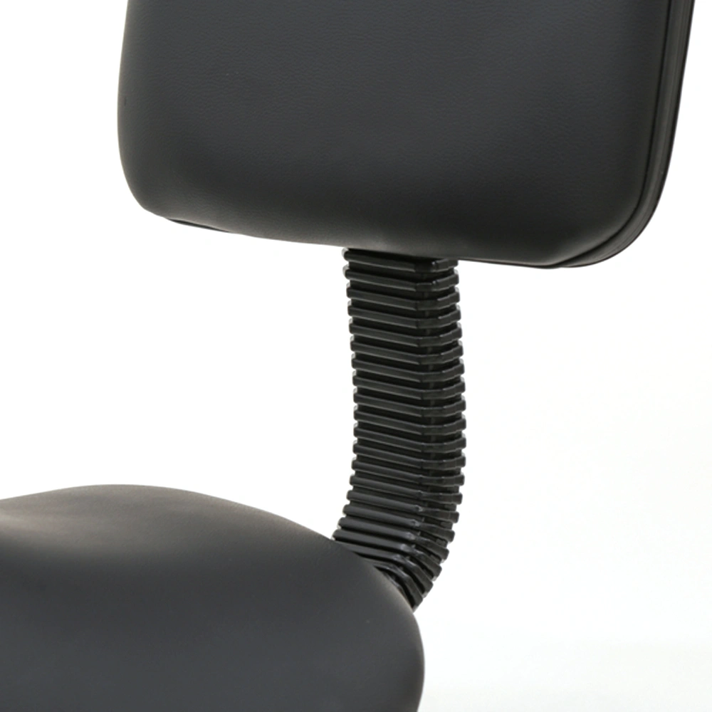 Saddle Shape Adjustable Salon Stool with Back Black view 3