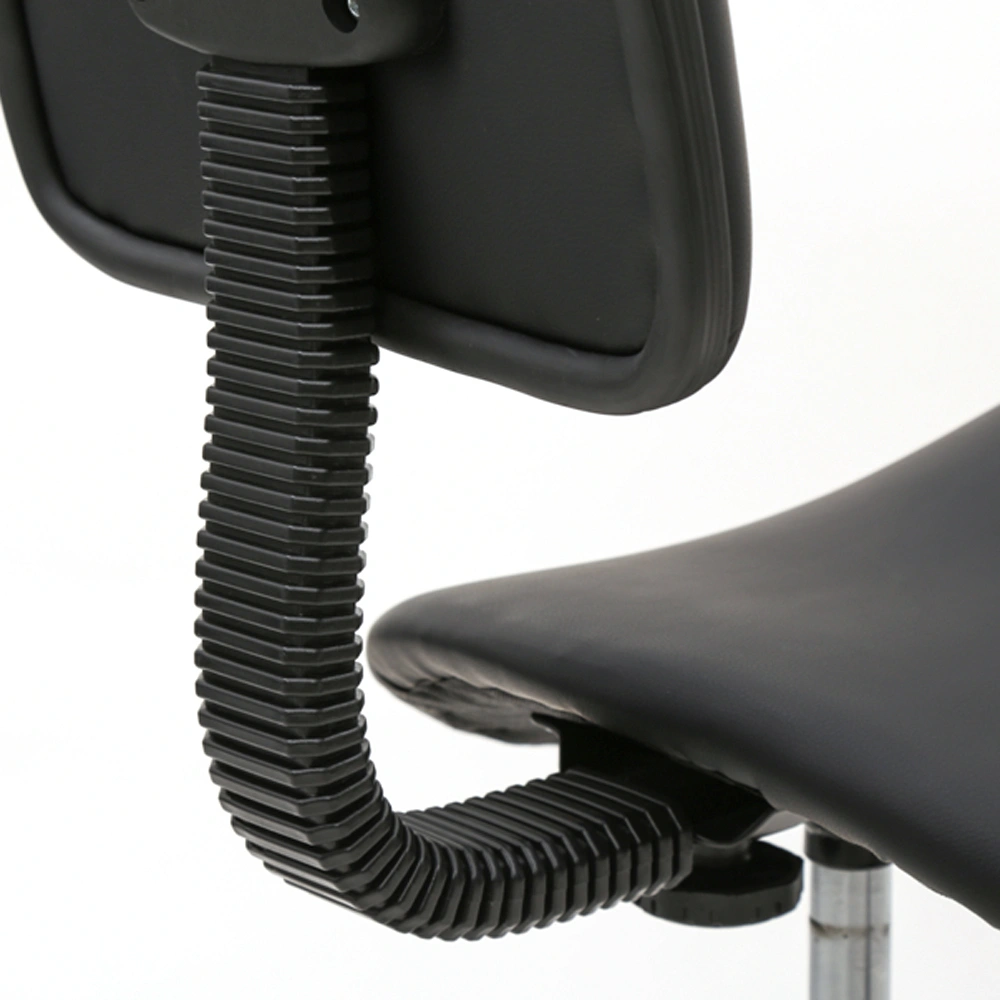 Saddle Shape Adjustable Salon Stool with Back Black view 6