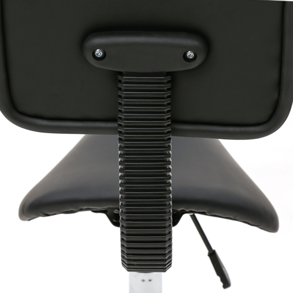 Saddle Shape Adjustable Salon Stool with Back Black view 8