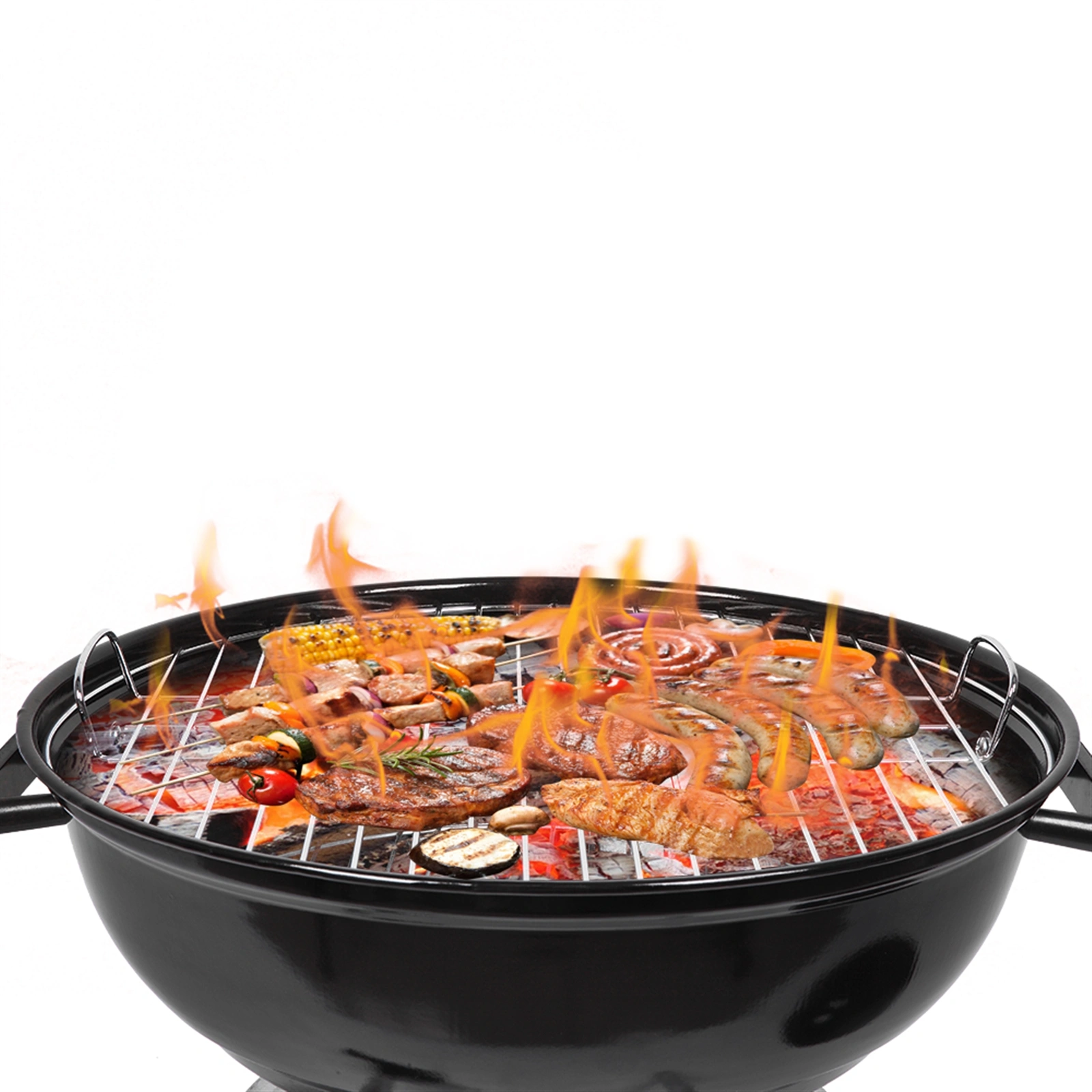 18 Inch Apple Charcoal Stove Enamel (Cover Furnace Body) White Side Wheel Diameter 15cm view 16