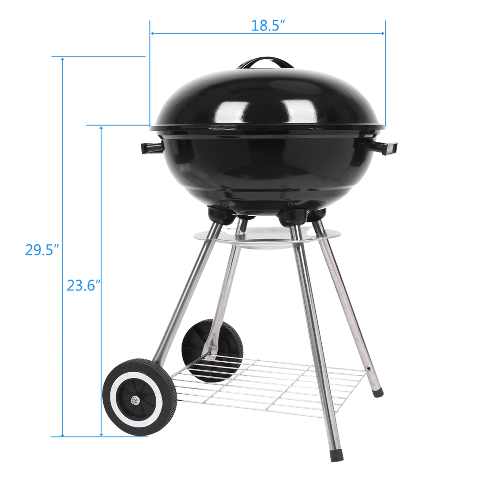 18 Inch Apple Charcoal Stove Enamel (Cover Furnace Body) White Side Wheel Diameter 15cm view 2