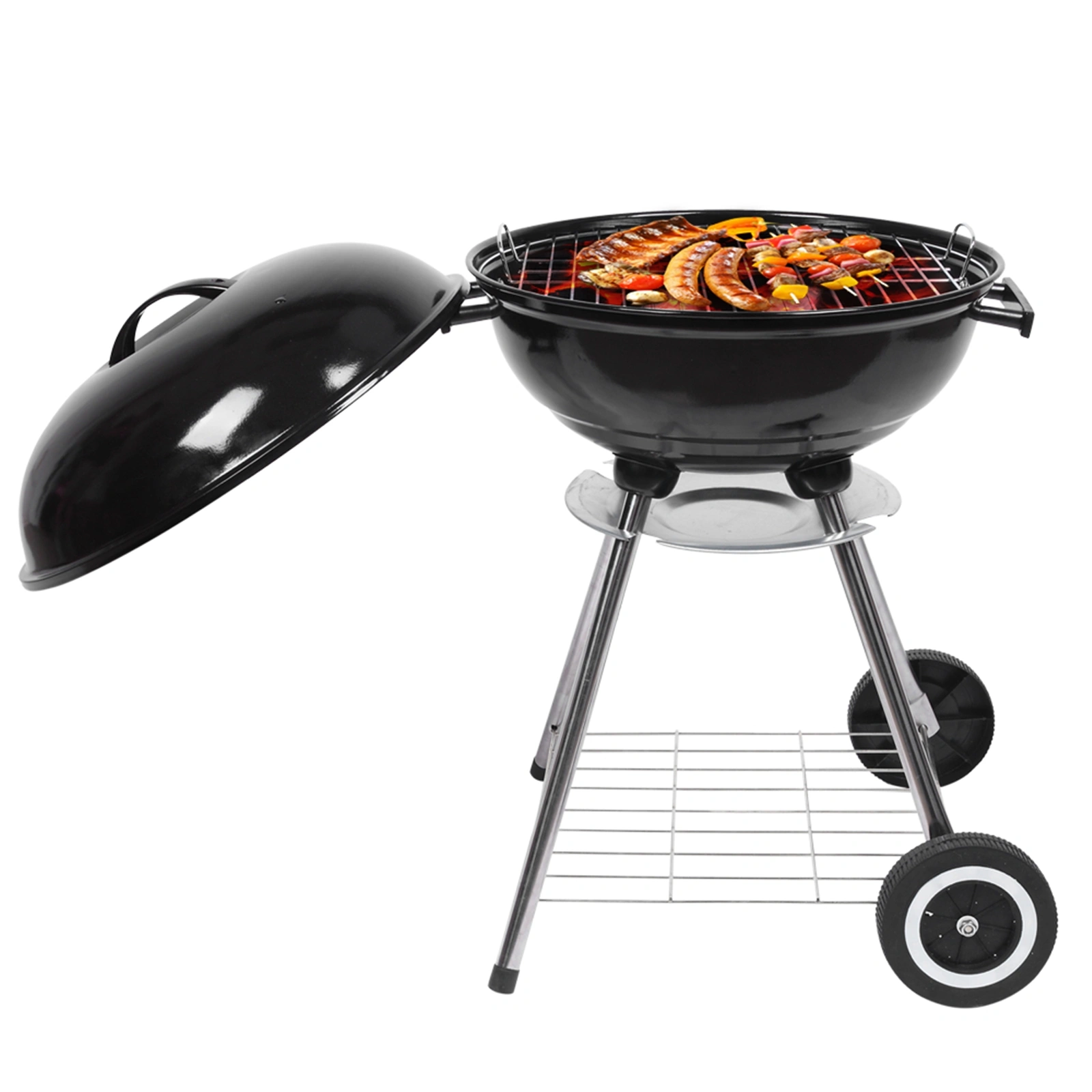 18 Inch Apple Charcoal Stove Enamel (Cover Furnace Body) White Side Wheel Diameter 15cm view 6