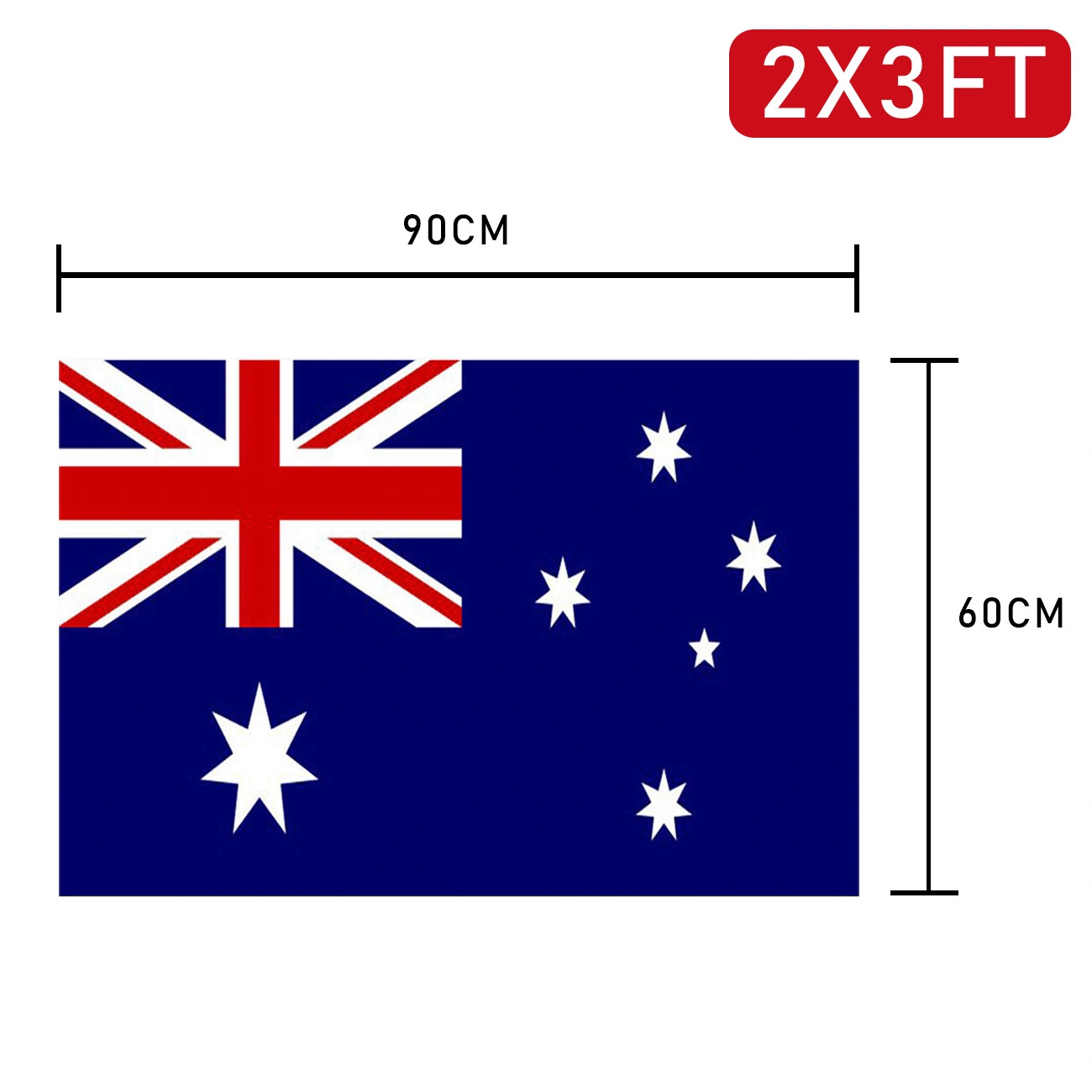 2PCS Australian Flag 60x90cm 2x3FT Outdoor Hanging Garden Decoration view 2