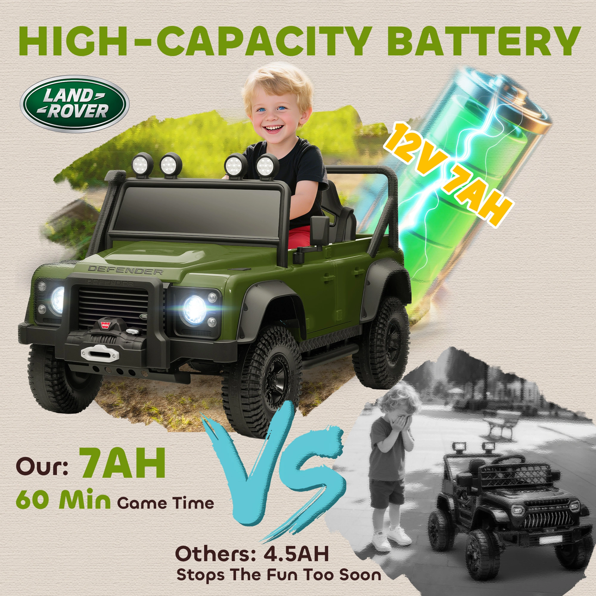 Electric Ride On Truck for Kids, 6V Battery Powered Car with Remote Control, Rocking Seat, MP3 Player & LED Lights, Red view 3