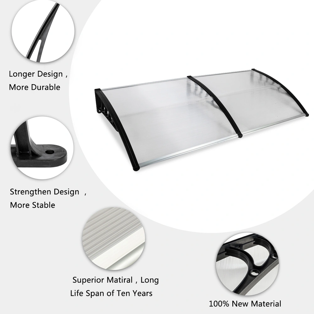 HT-200 x 100 Household Application Door & Window Rain Cover Eaves Black Holder view 19