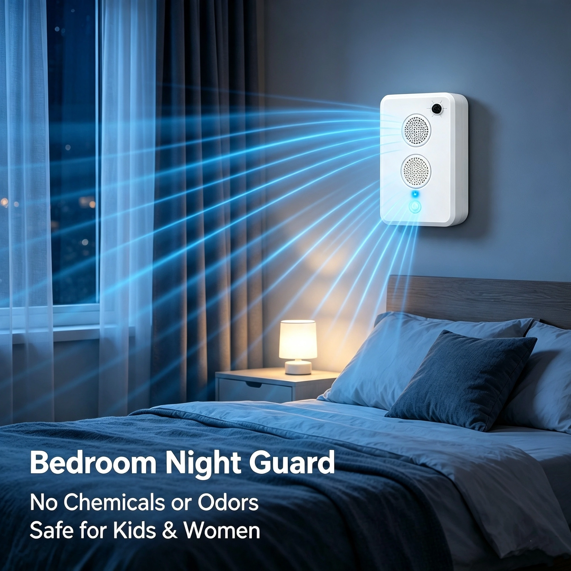 1‑75KHz Ultrasonic Electronic Unit, Rechargeable 950mAh Battery Powered Device with Dual Speakers, 6‑Level Settings for Home, Garage, Shed and Campsite view 5