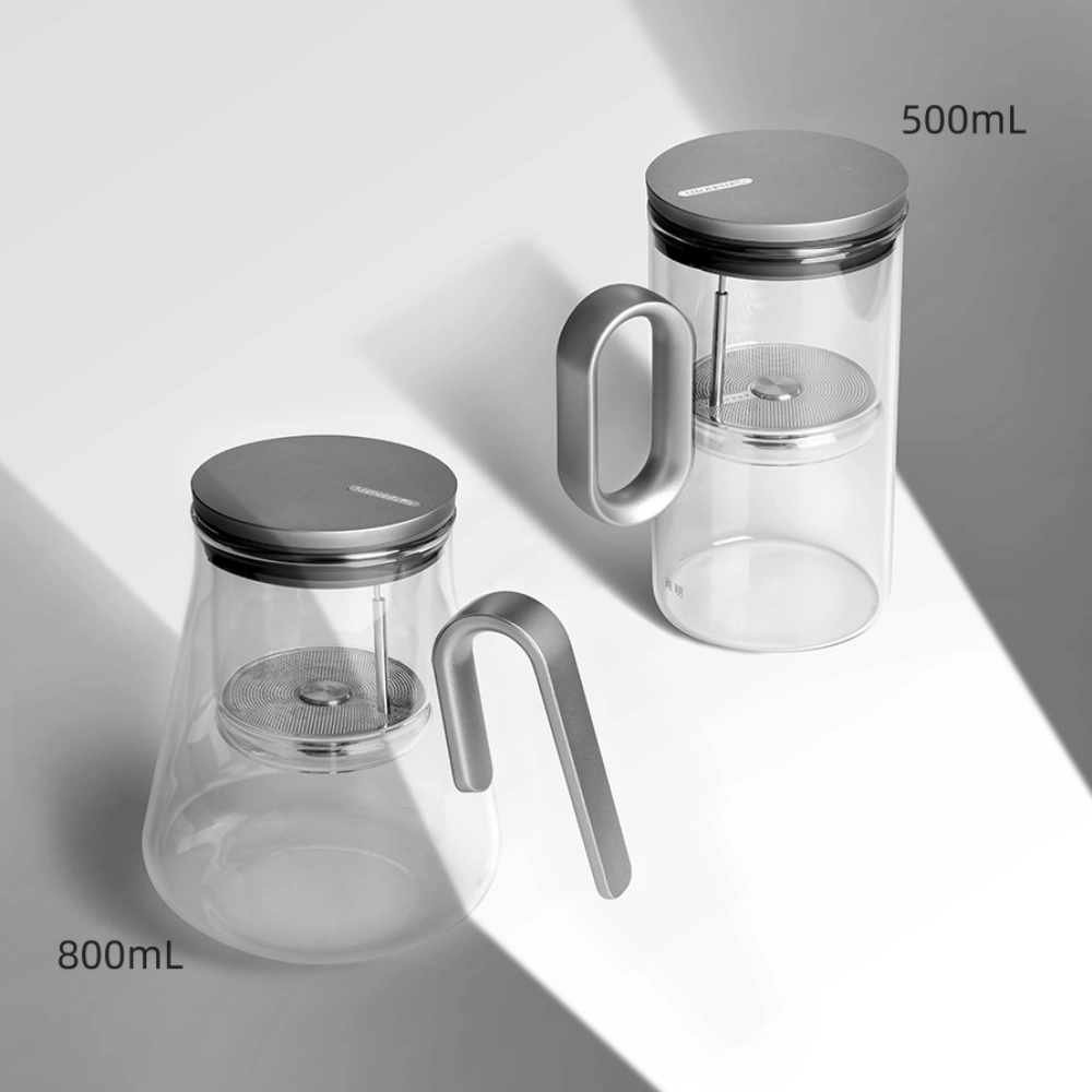 Heat-resistant glass teapot, magnetic switch, Gunmetal Grey 500mL view 9