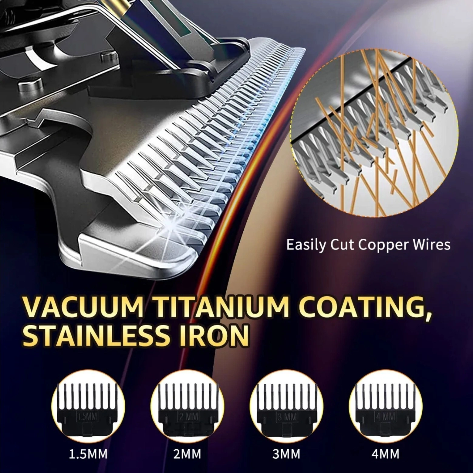 LCD Professional Hair Clippers Beard Trimmer Men Hair Cutting Cordless Barber Shaving Machine (US Logistics only For USPS. TK/TMEU only For self-pickup, products W/ battery,self-pickup For USPS, must provide hazardous goods shipping lable) view 5