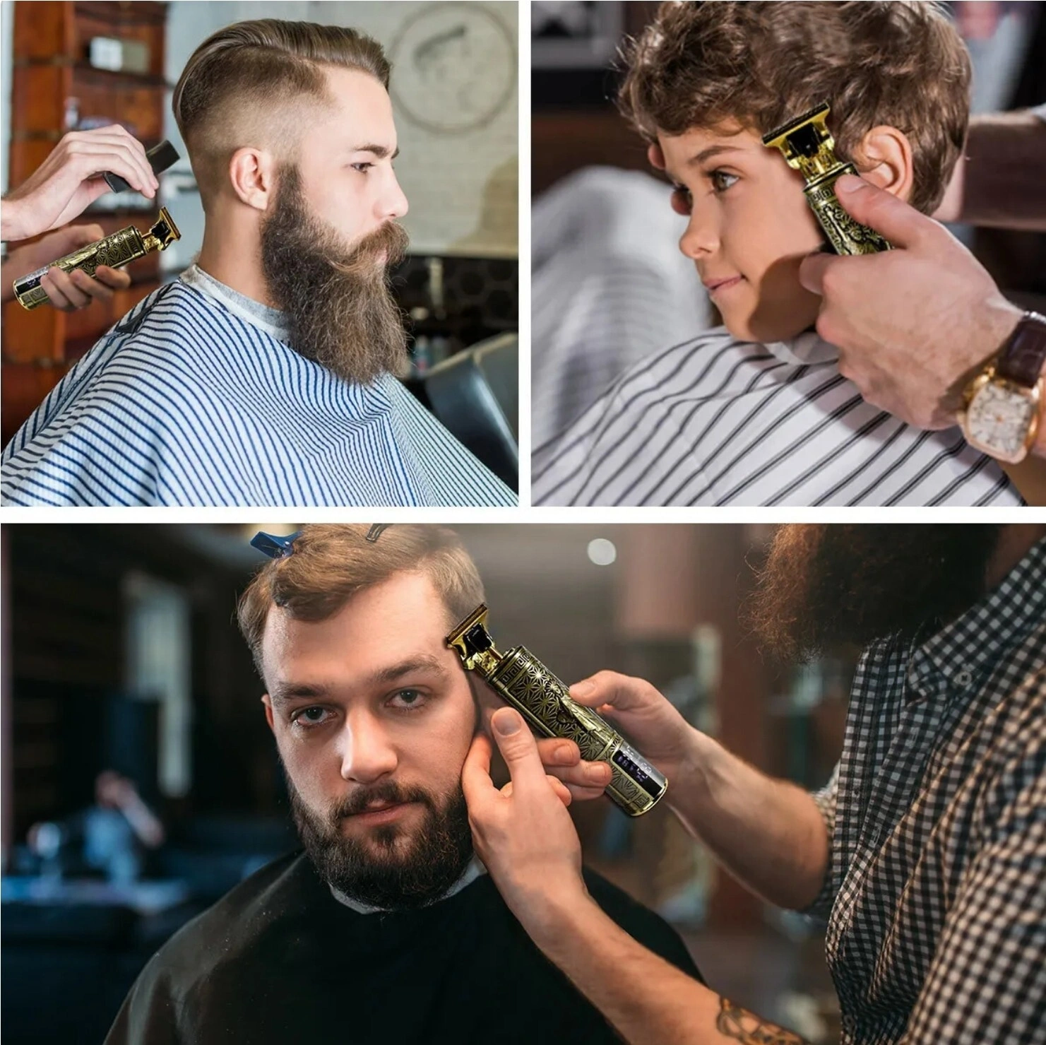 LCD Professional Hair Clippers Beard Trimmer Men Hair Cutting Cordless Barber Shaving Machine (US Logistics only For USPS. TK/TMEU only For self-pickup, products W/ battery,self-pickup For USPS, must provide hazardous goods shipping lable) view 7