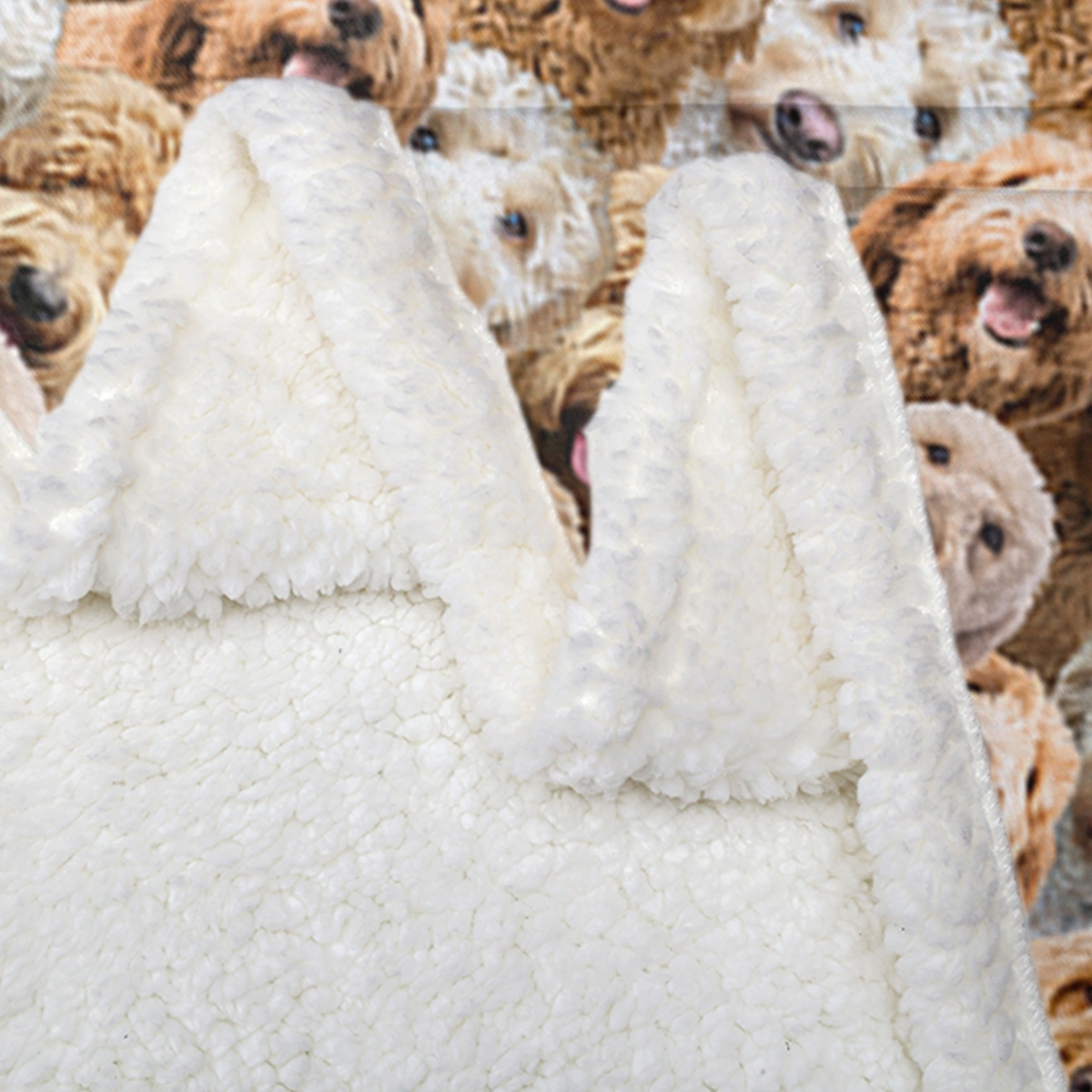 Cockapoo Fleece Blanket Sherpa Throw Blanket 150x200cm Cute Puppy Dog Animal Pattern Fuzzy Blanket for Kids Adults Women Gift view 4