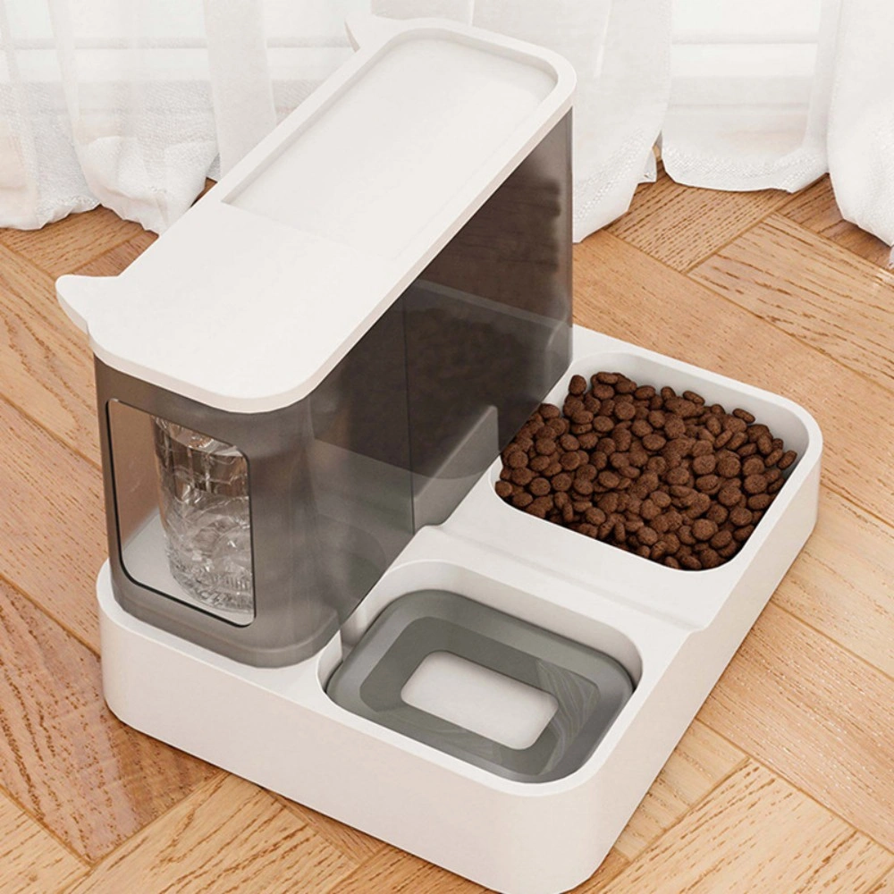 2 in 1 Automatic Pet Feeder Food Water Dispenser Bowl with Bottle for Dogs Cats view 2
