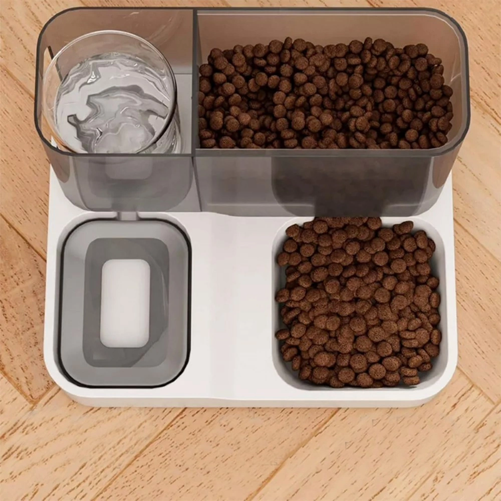 2 in 1 Automatic Pet Feeder Food Water Dispenser Bowl with Bottle for Dogs Cats view 3