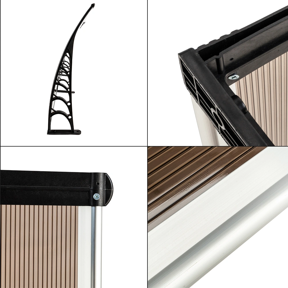 HT-300 x 100 Household Application Door & Window Rain Cover Eaves Brown Board & Black Holder view 17