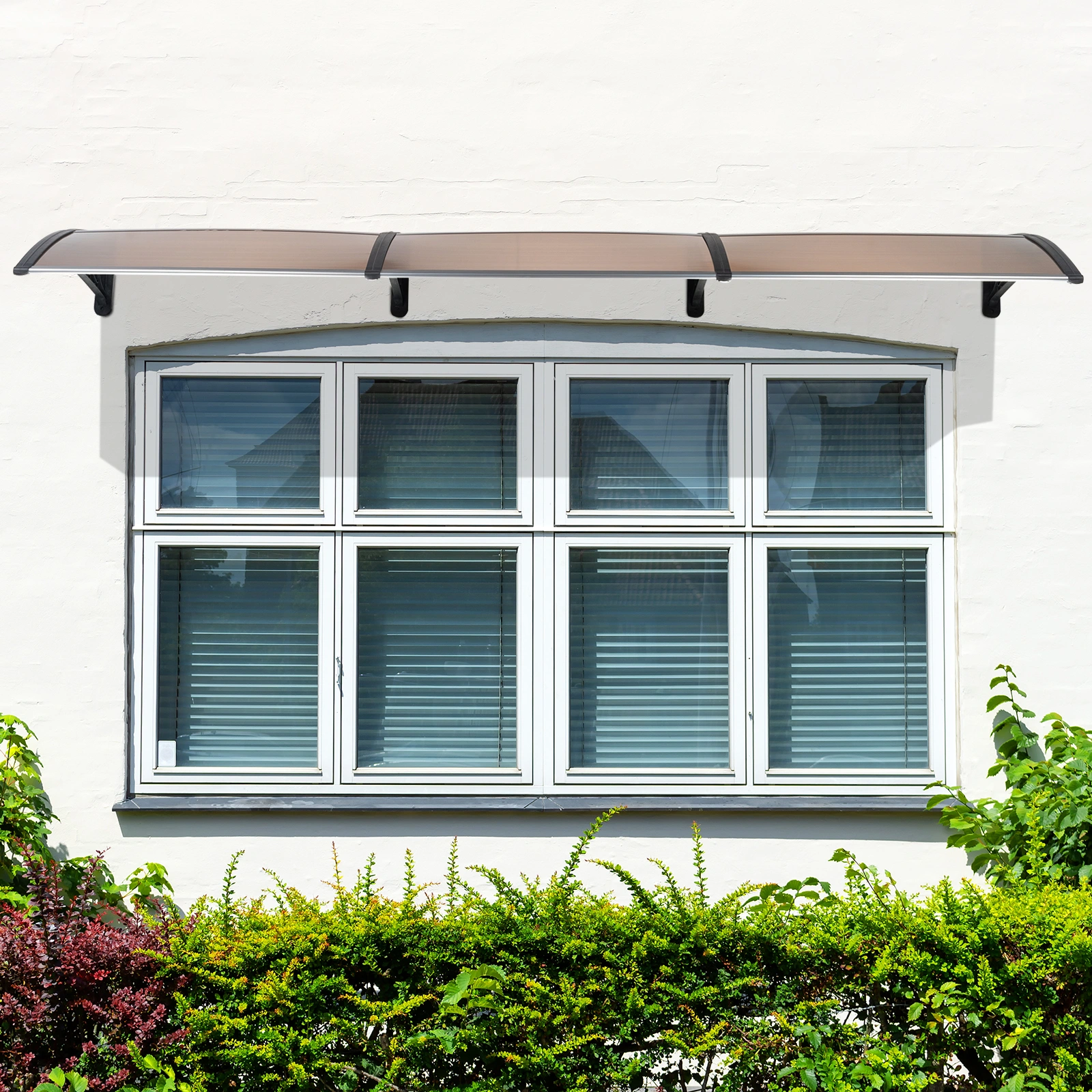 HT-300 x 100 Household Application Door & Window Rain Cover Eaves Brown Board & Black Holder view 23