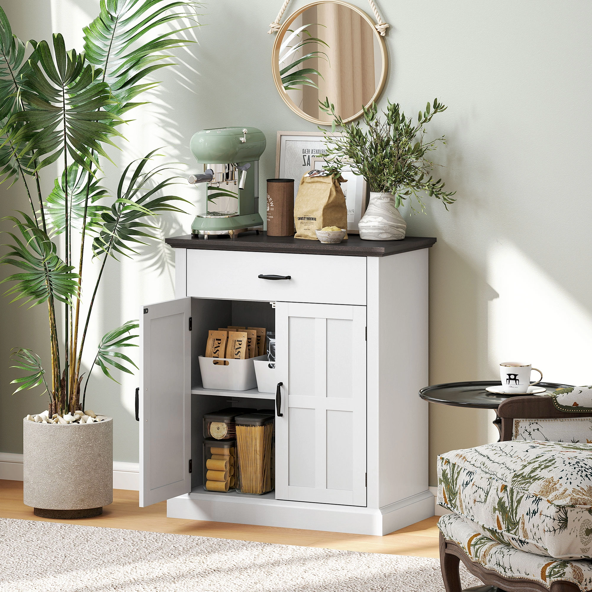 Modern Sideboard Buffet Cabinet with Storage Shelves & Drawers for Dining Room, Living Room