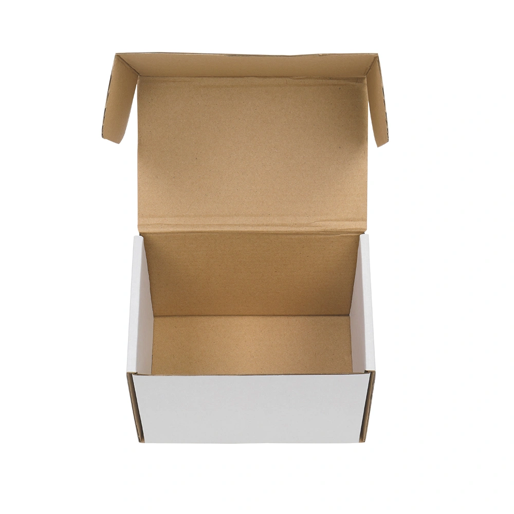 50 Corrugated Paper Boxes 6x4x4"(15.2*10*10cm)White Outside and Yellow Inside view 8